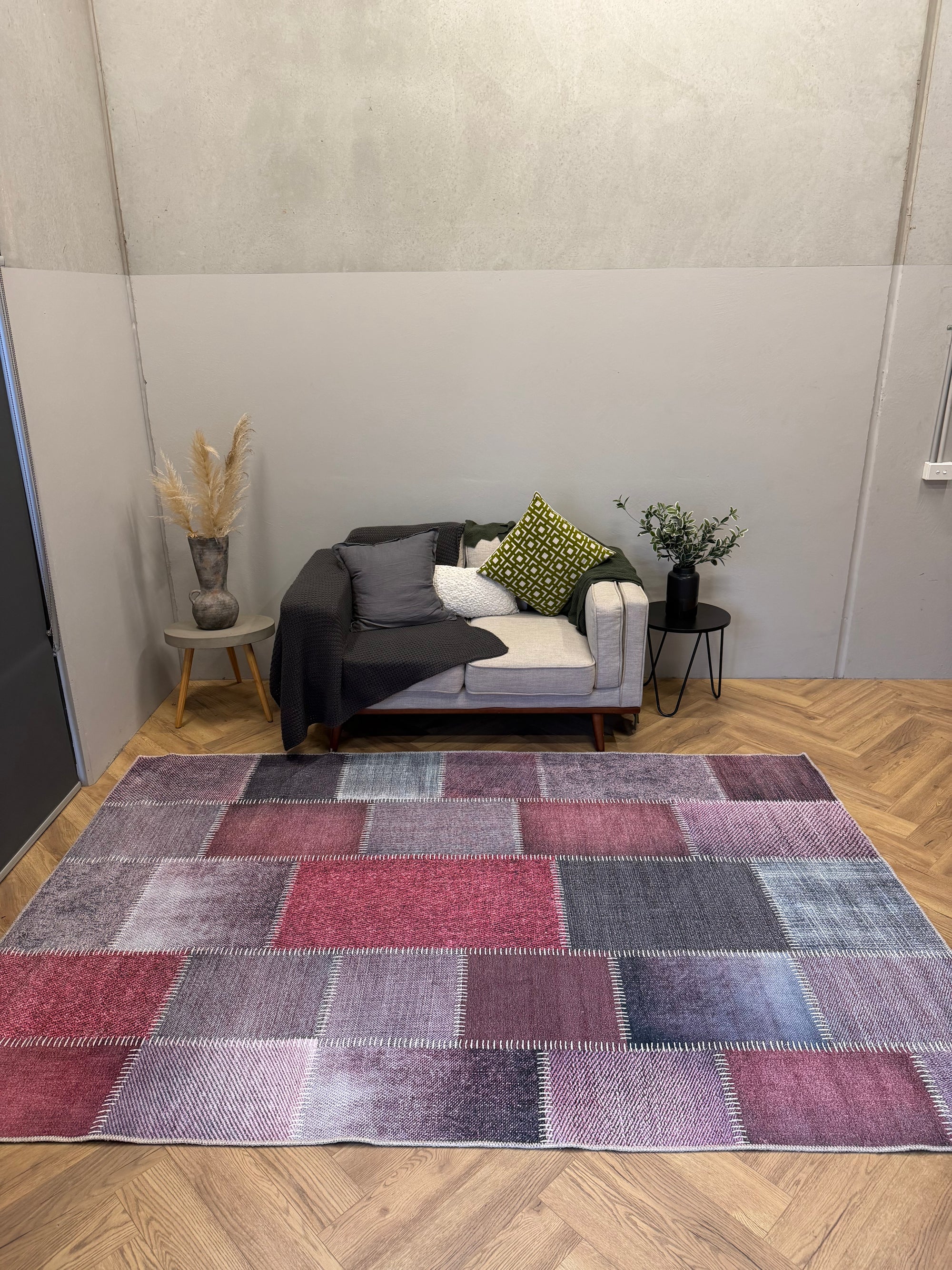 Cozy Patchwork Machine Washable Rug 200×300cm