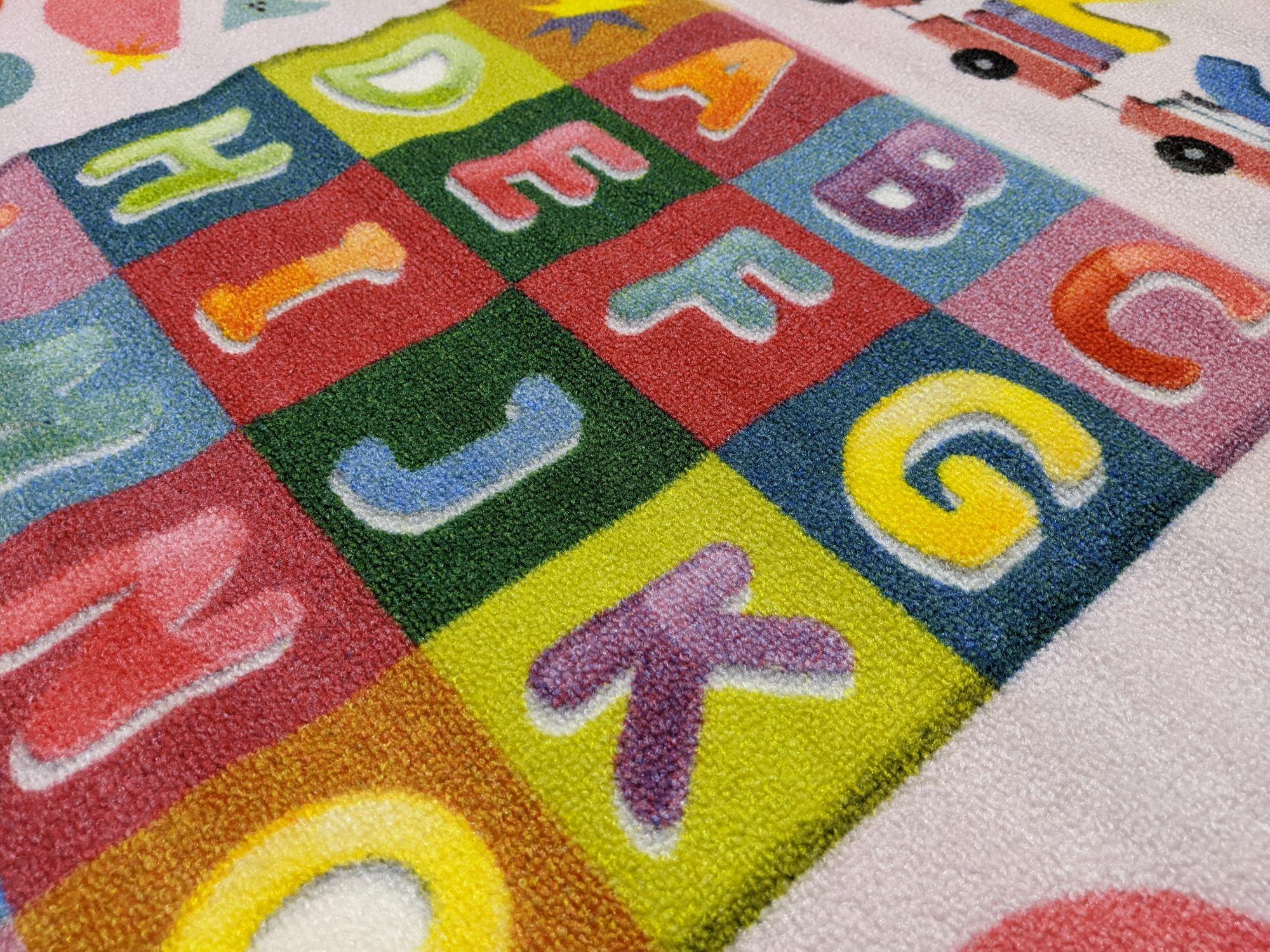 Pink Rug Alphabet Alphabet Pink kids rug - mrrugs.com.au