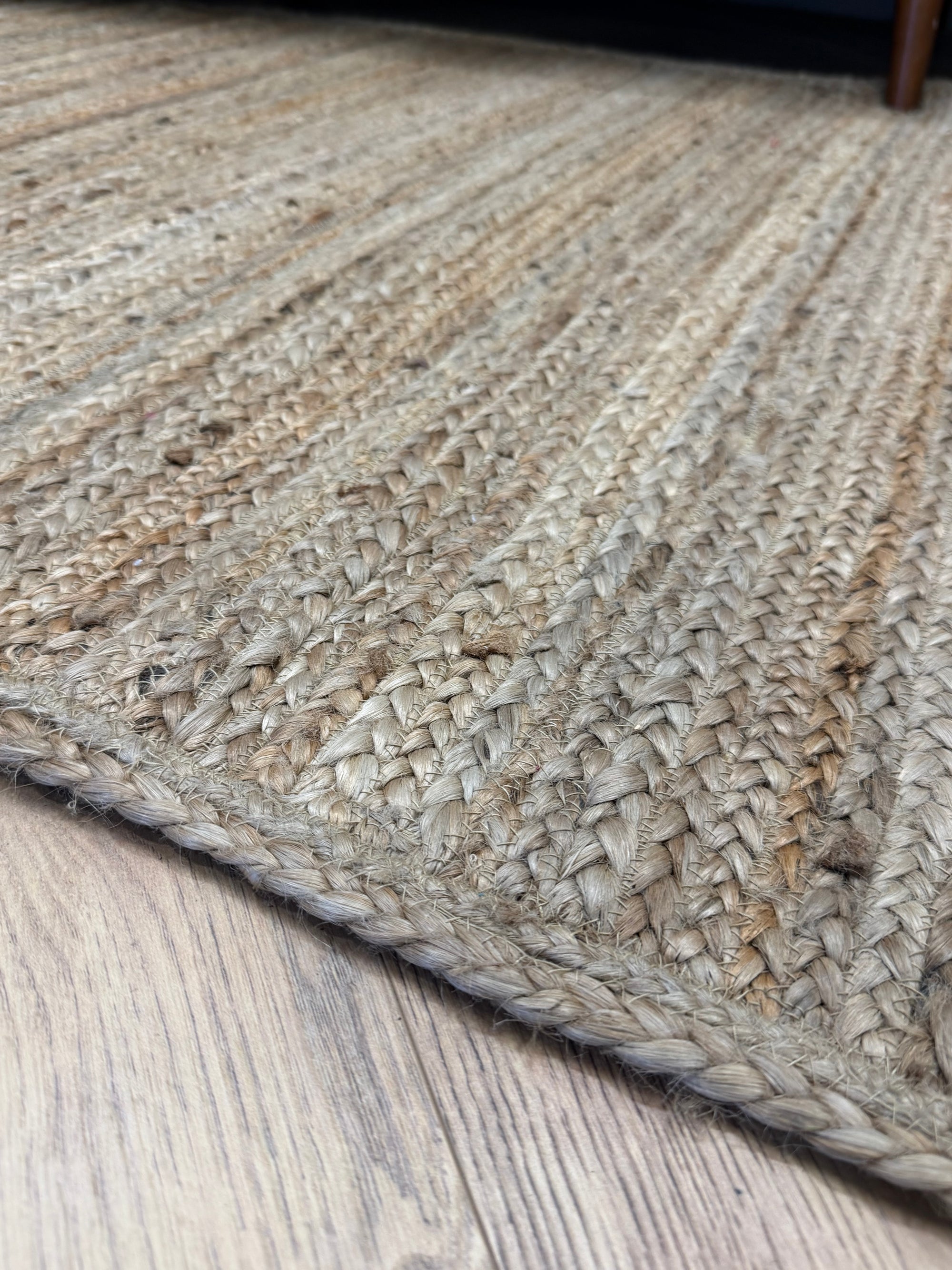 Haven Natural Braided Jute lines Rug