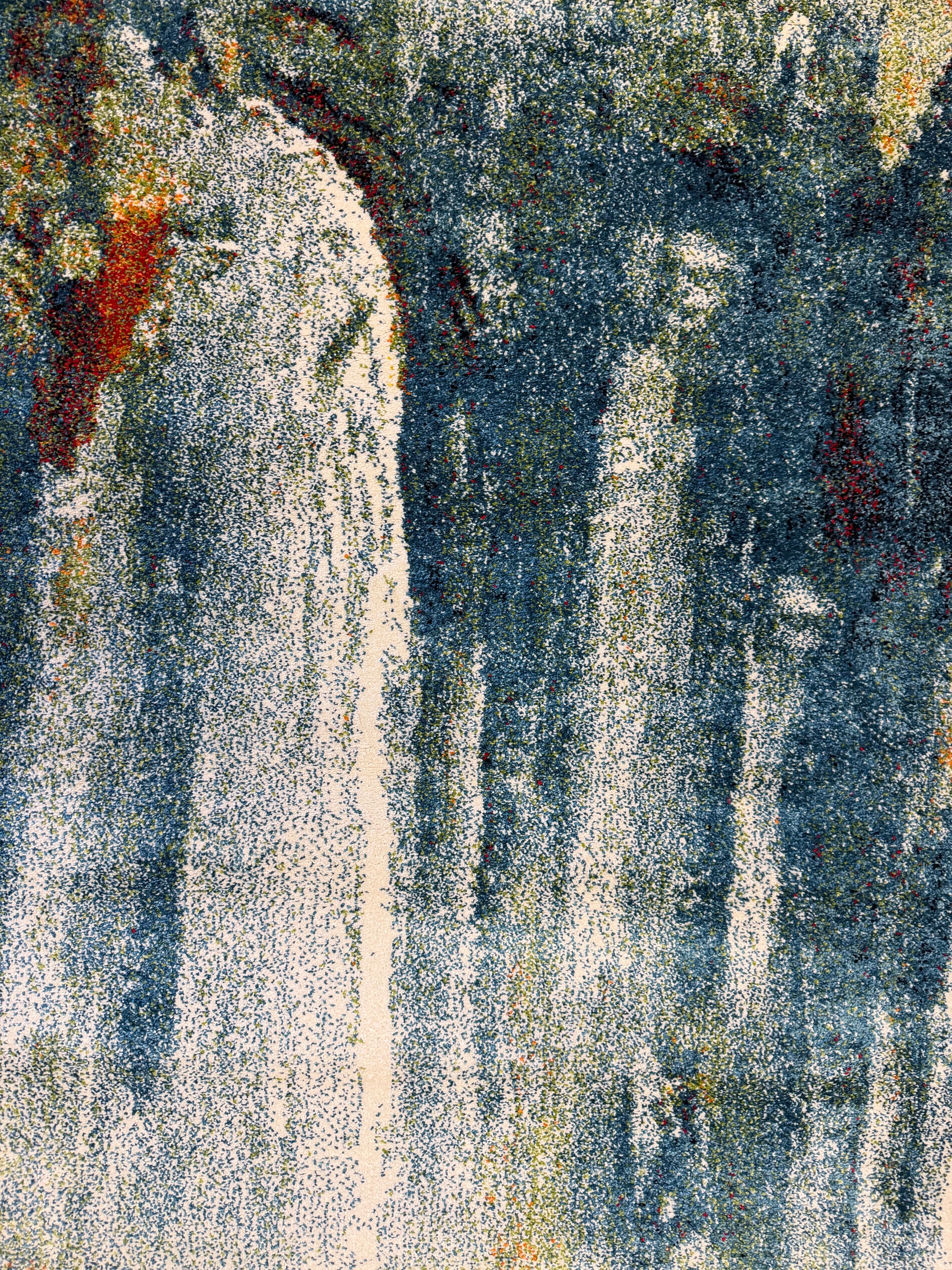 Picasso Cascade Teal colours Modern floor rug