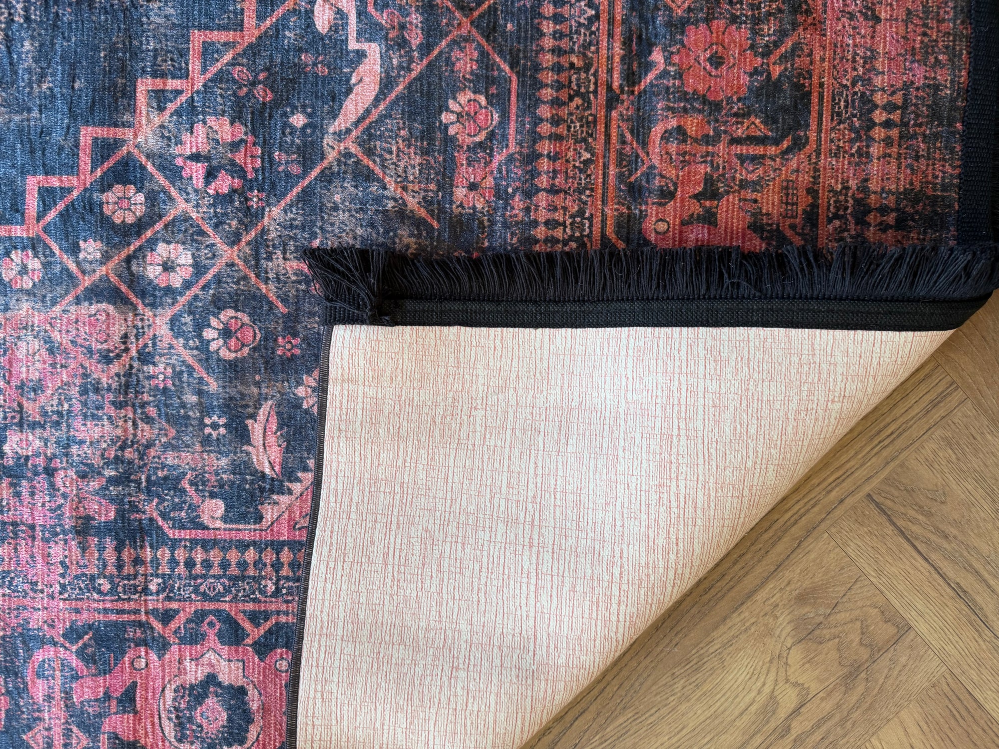 Flosker Machine Washable Vintage Crimson Rug 150x230