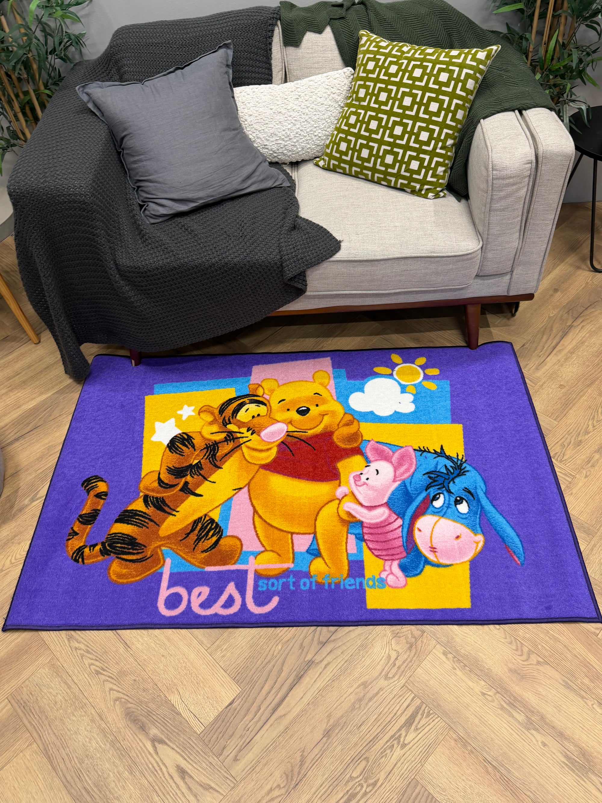 Winnie the Pooh Best Friends Kids Rug – Purple