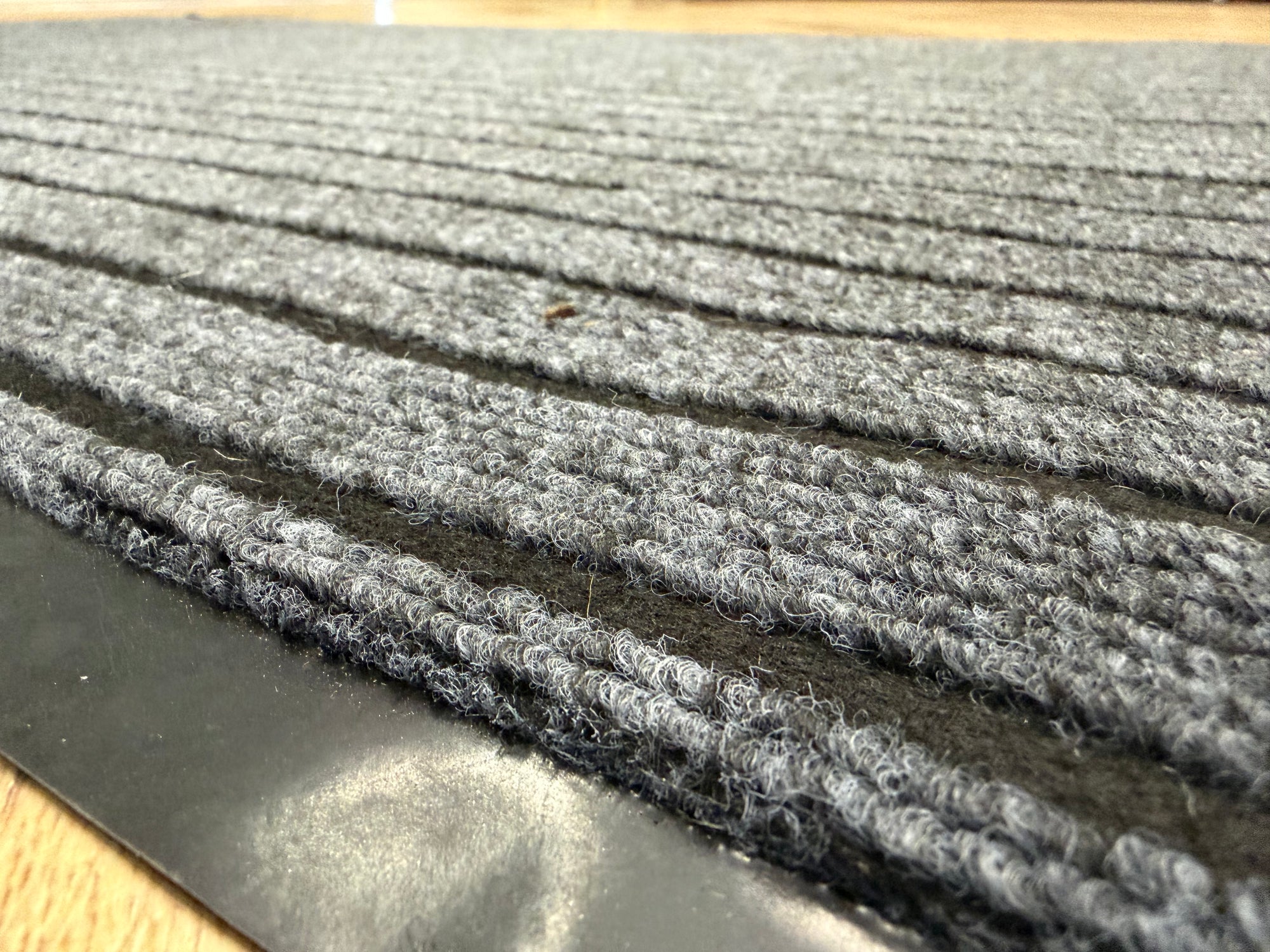 Charcoal Ribbed Door Mat 80x120cm