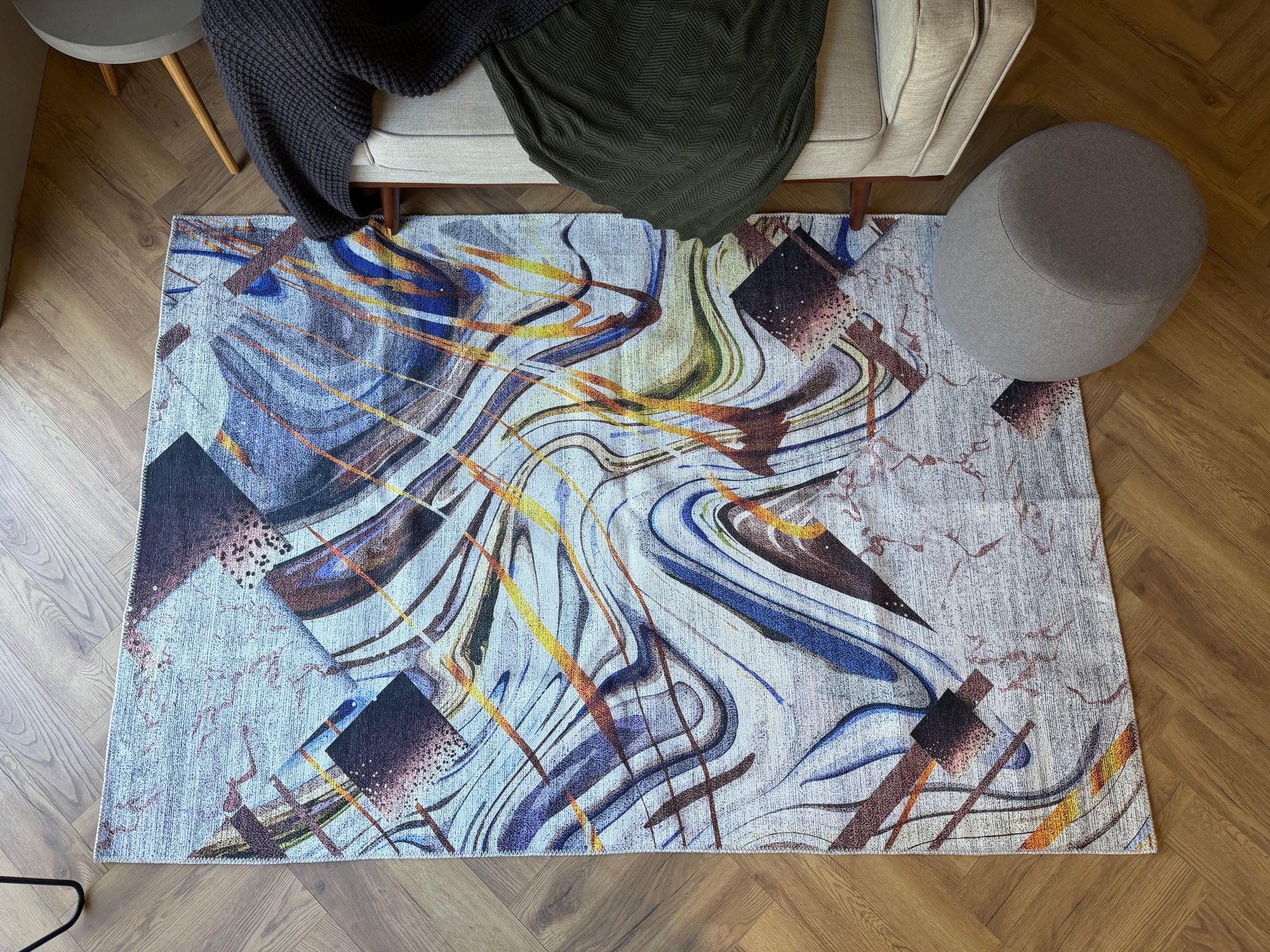 Cozy Aurora Abstract Washable Rug
Size: 160 x 230cm