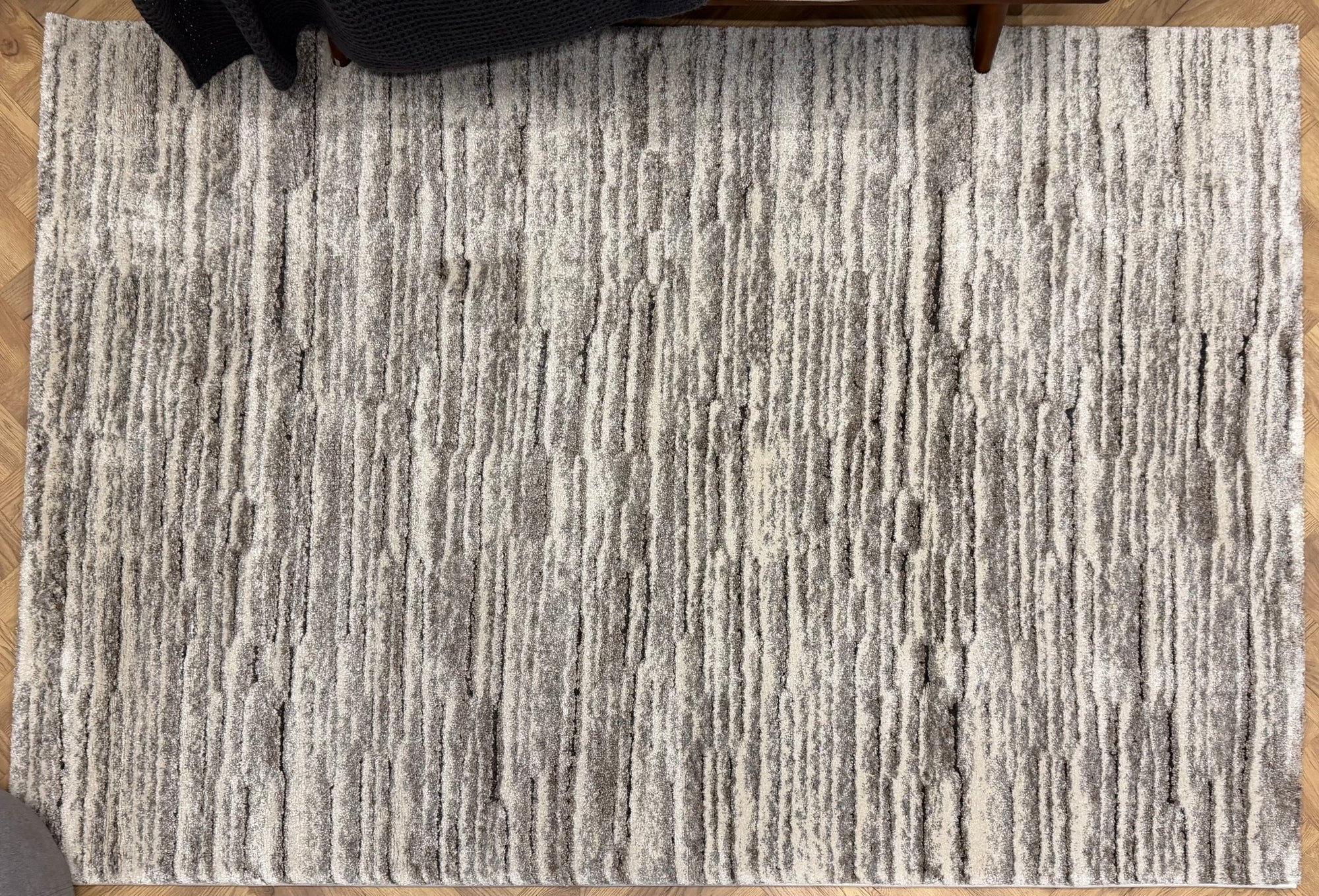 Crete Driftwood Ivory Grey lines Rug