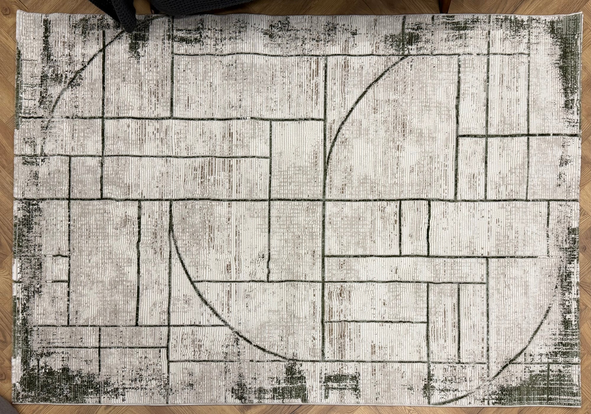 Betty Ivory Sage Mosaic Rug