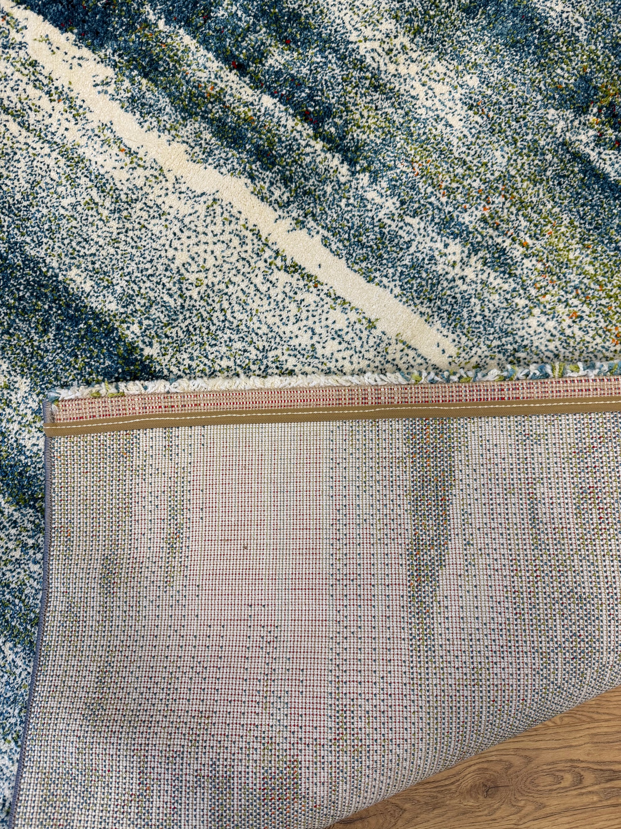 Picasso Cascade Teal colours Modern floor rug