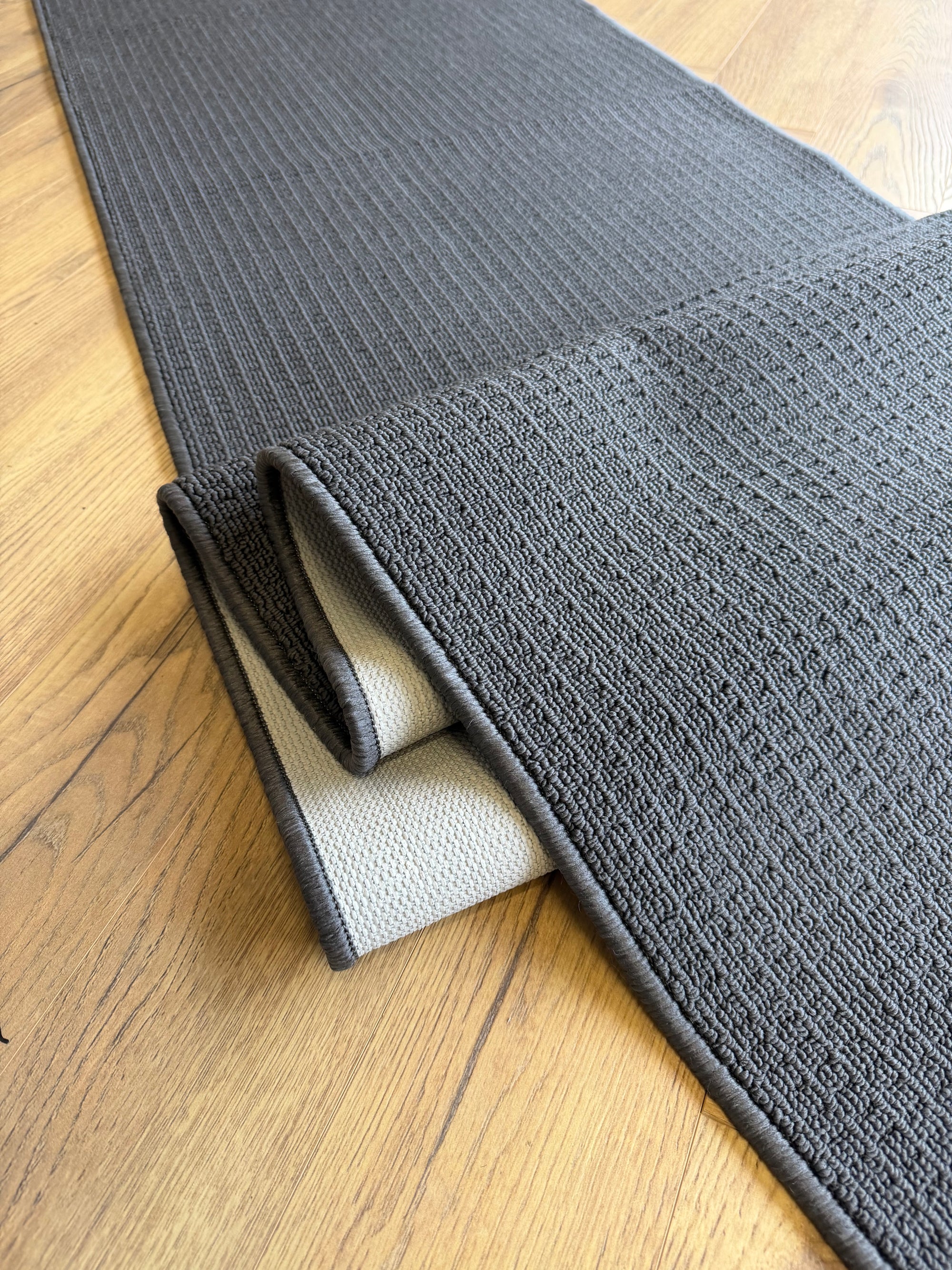 Charcoal grey Accent runner 66 cm Wide