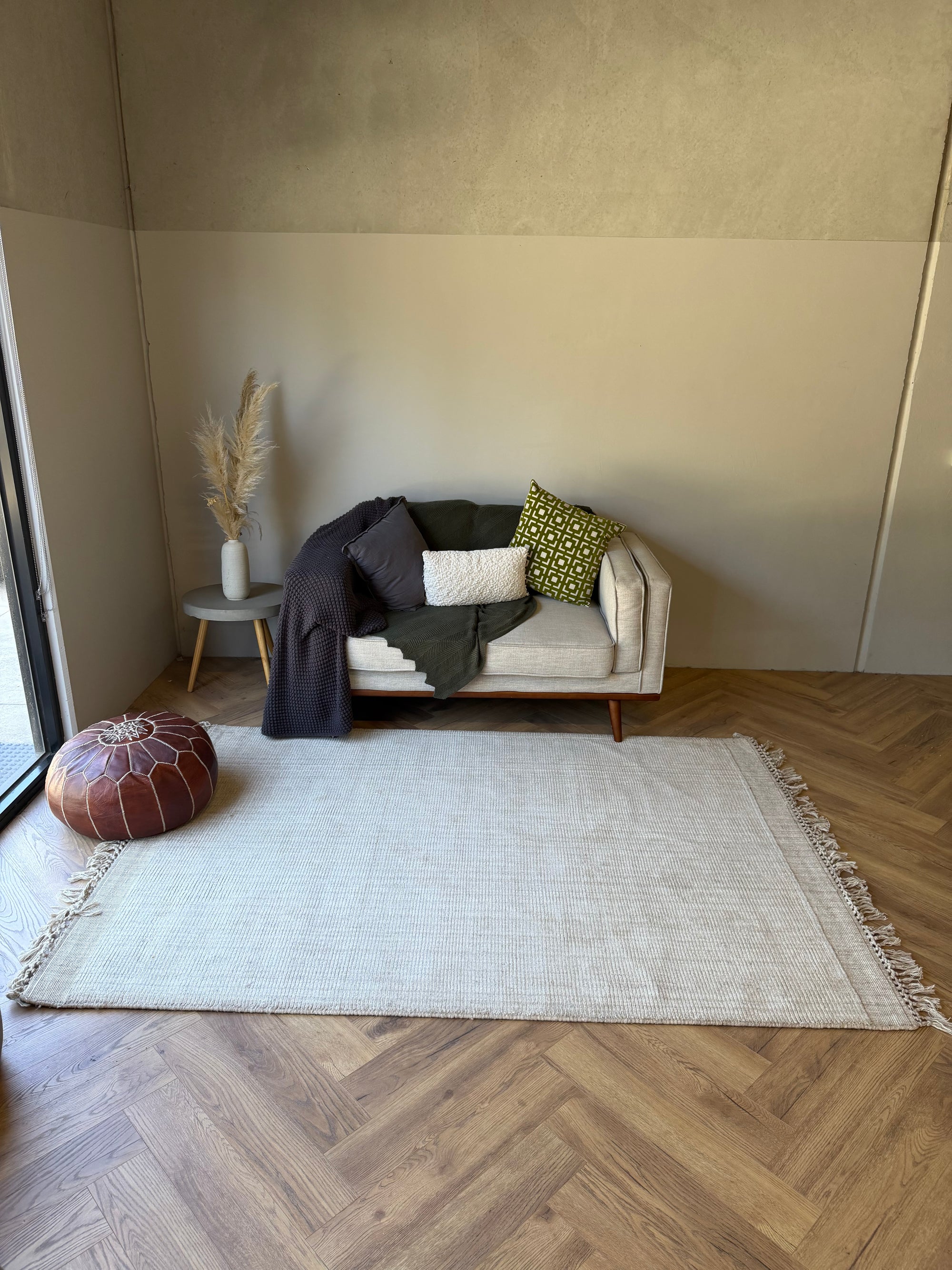 Sahara Natural Textured Wool Rug 160 x 230 cm