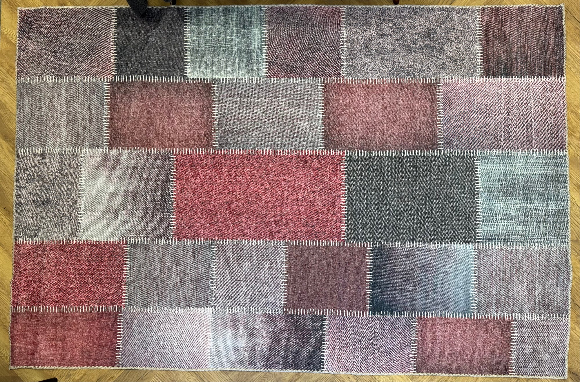 Cozy Patchwork Machine Washable Rug 200×300cm