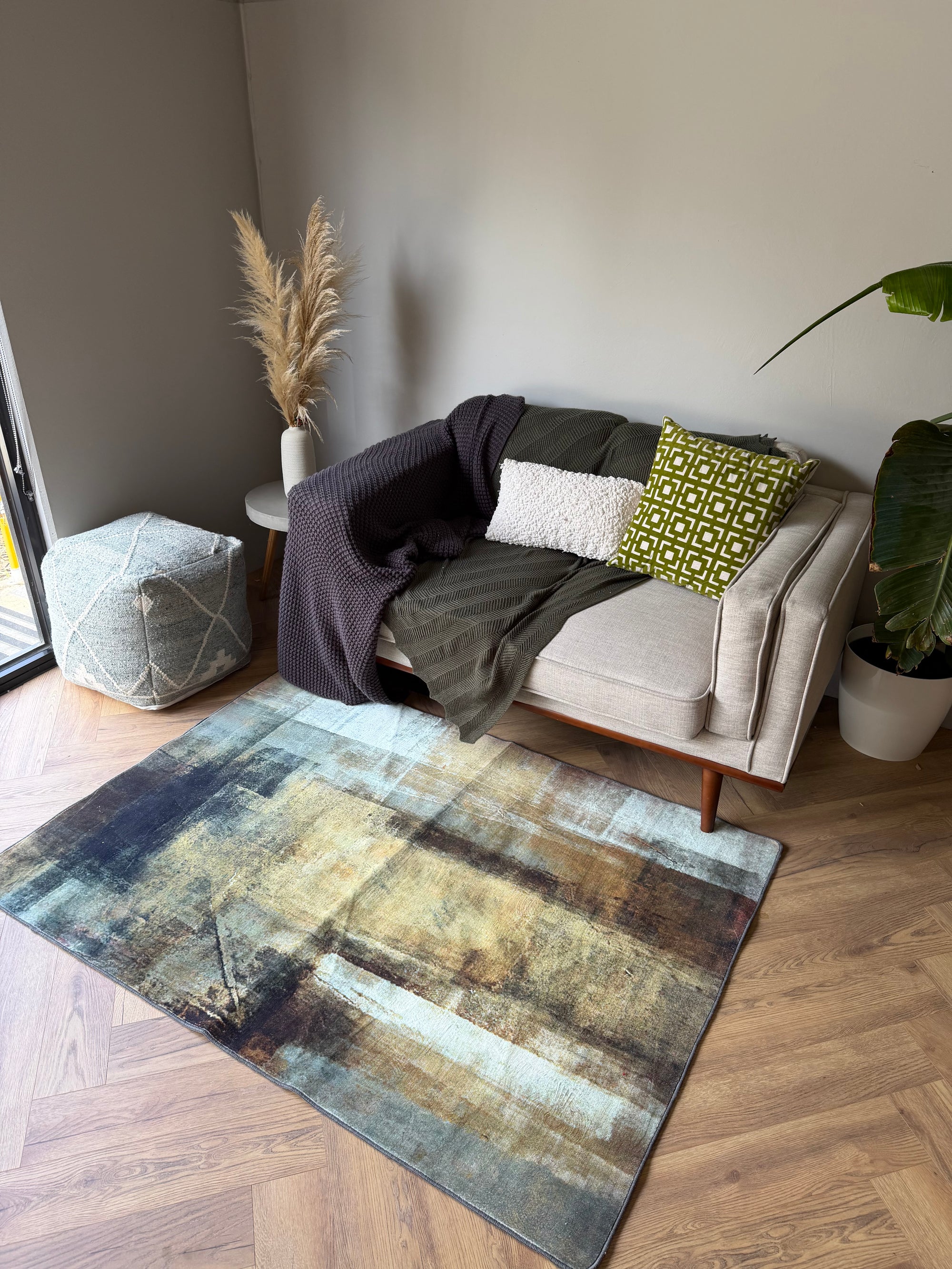 Sage Earth Abstract Modern Floor Rug