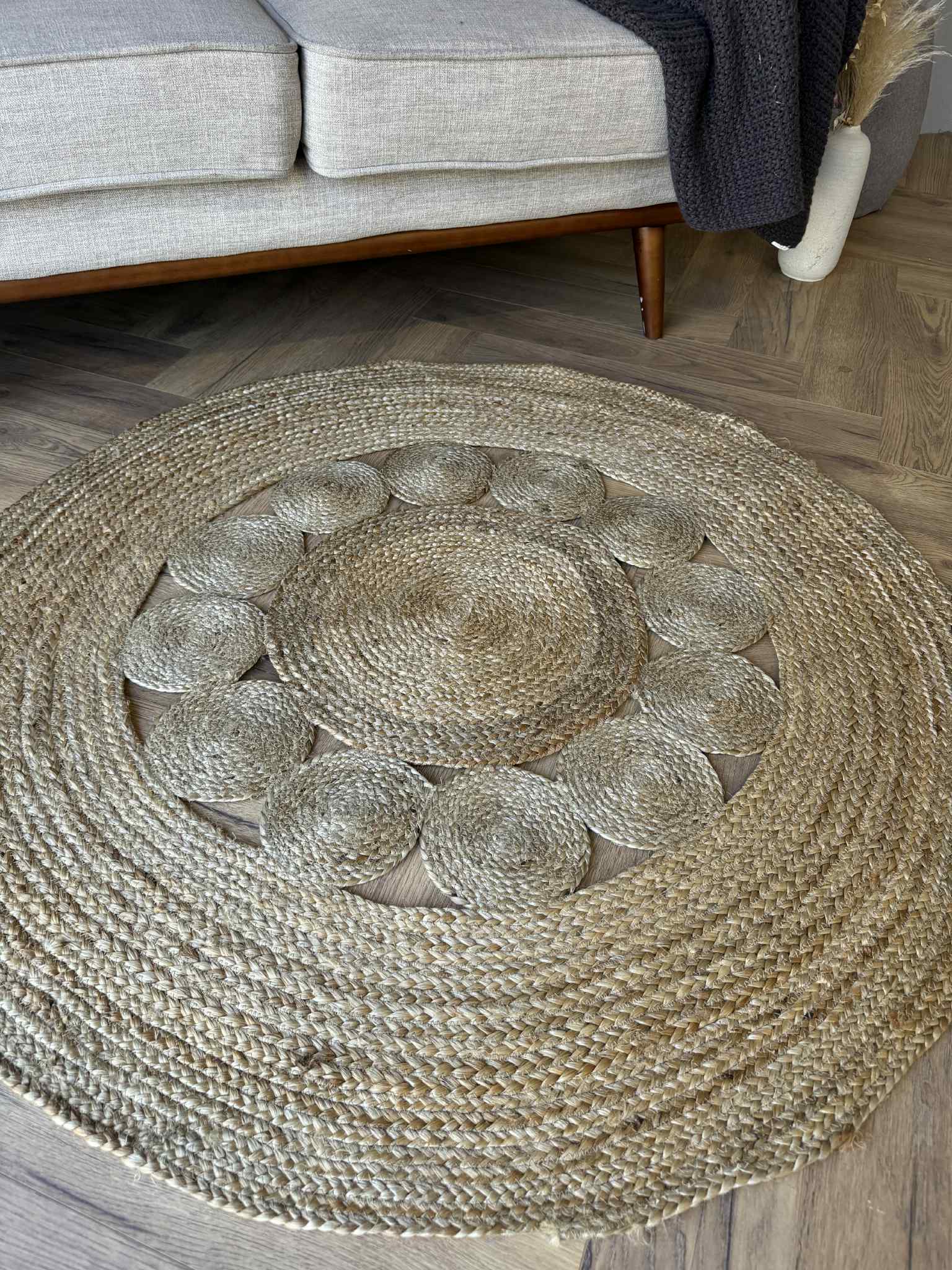 Jute Flower circle 130cm