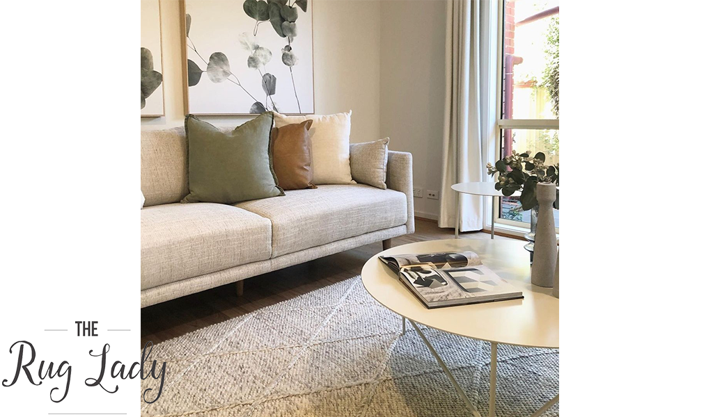 Darcy Diamond Light Grey Felted Wool Rug