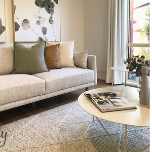 Darcy Diamond Light Grey Felted Wool Rug