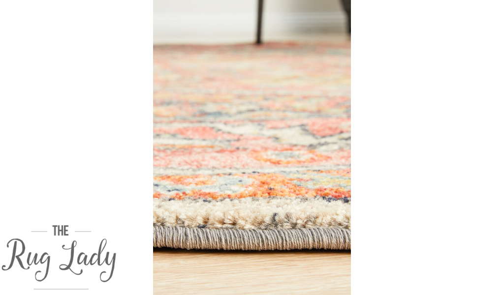 Heirloom Red Distressed Medallion Rug