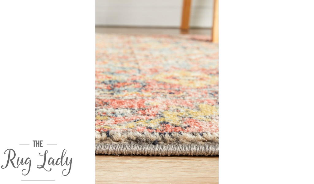 Heirloom Red Distressed Medallion Rug