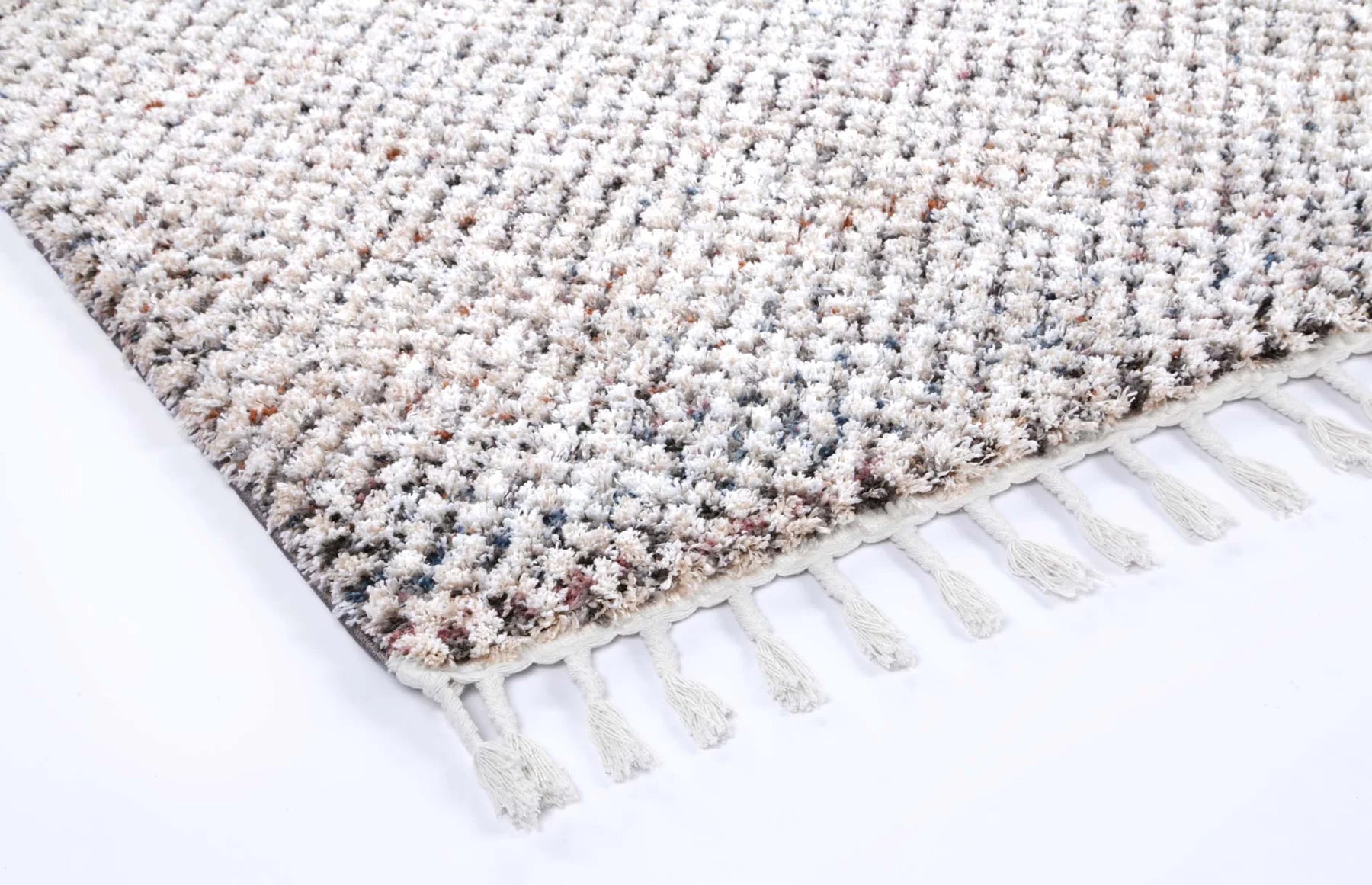 Sorrento Pebble Ivory Multi Shag Rug