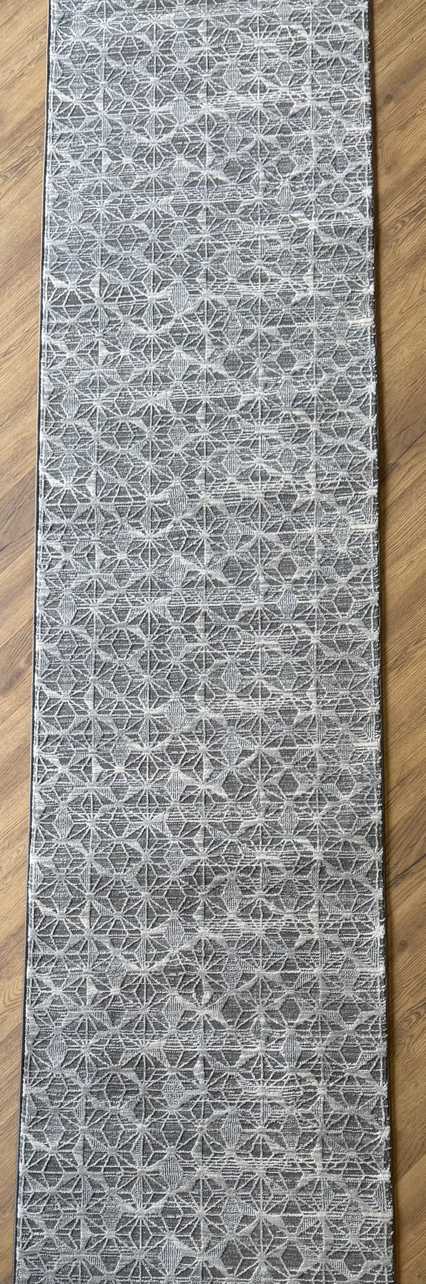Deluxe Geometry Grey Runner 80cm Wide