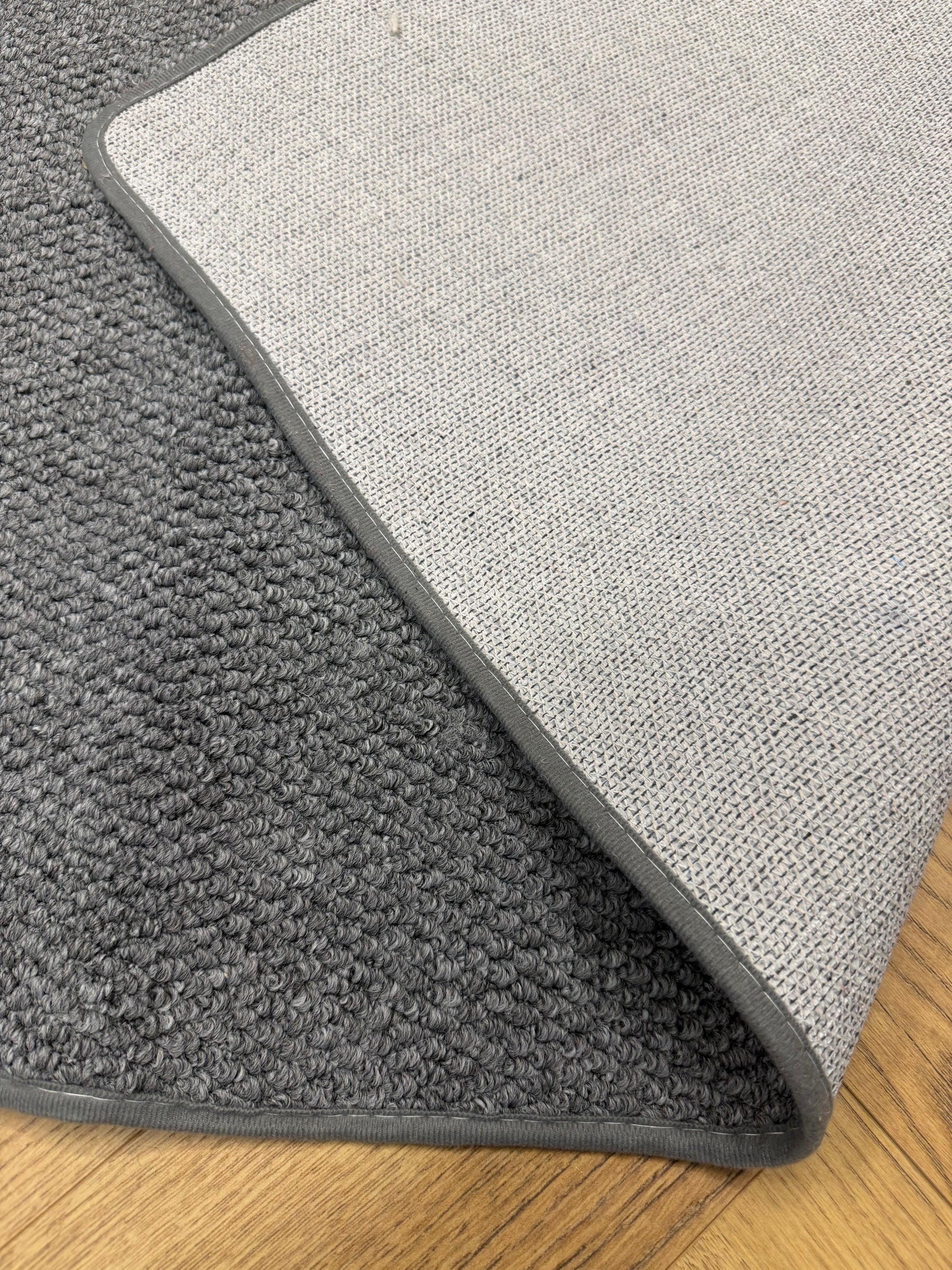 Vela Charcoal Textured Modern Rug
