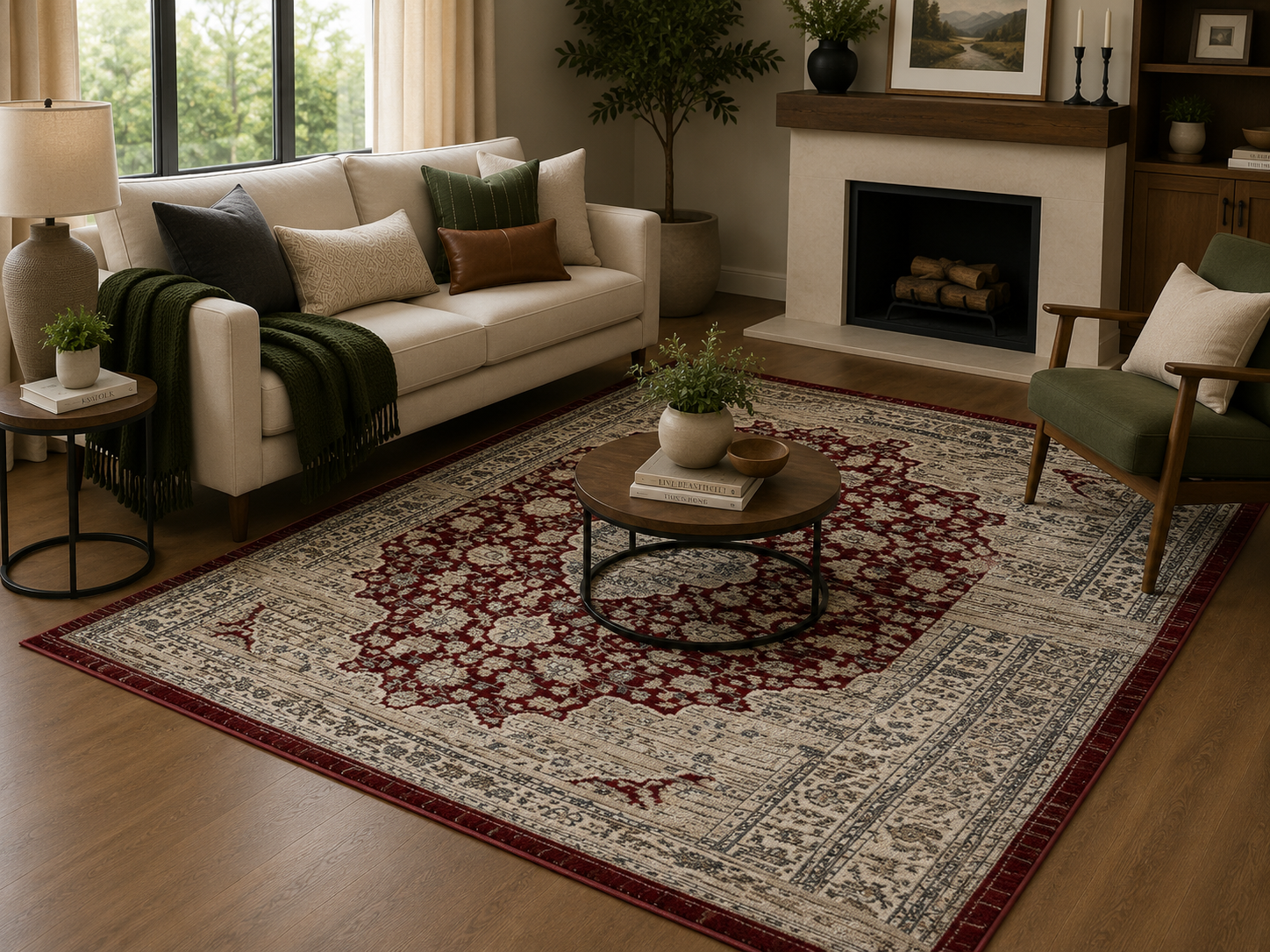 Vaha traditional red transitional design