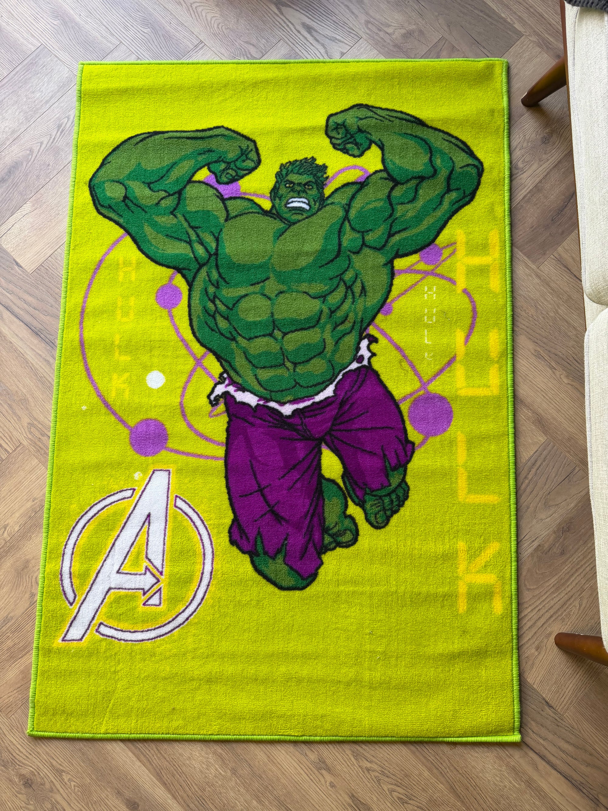 Marvel Hulk Kids Rug 100x150cm