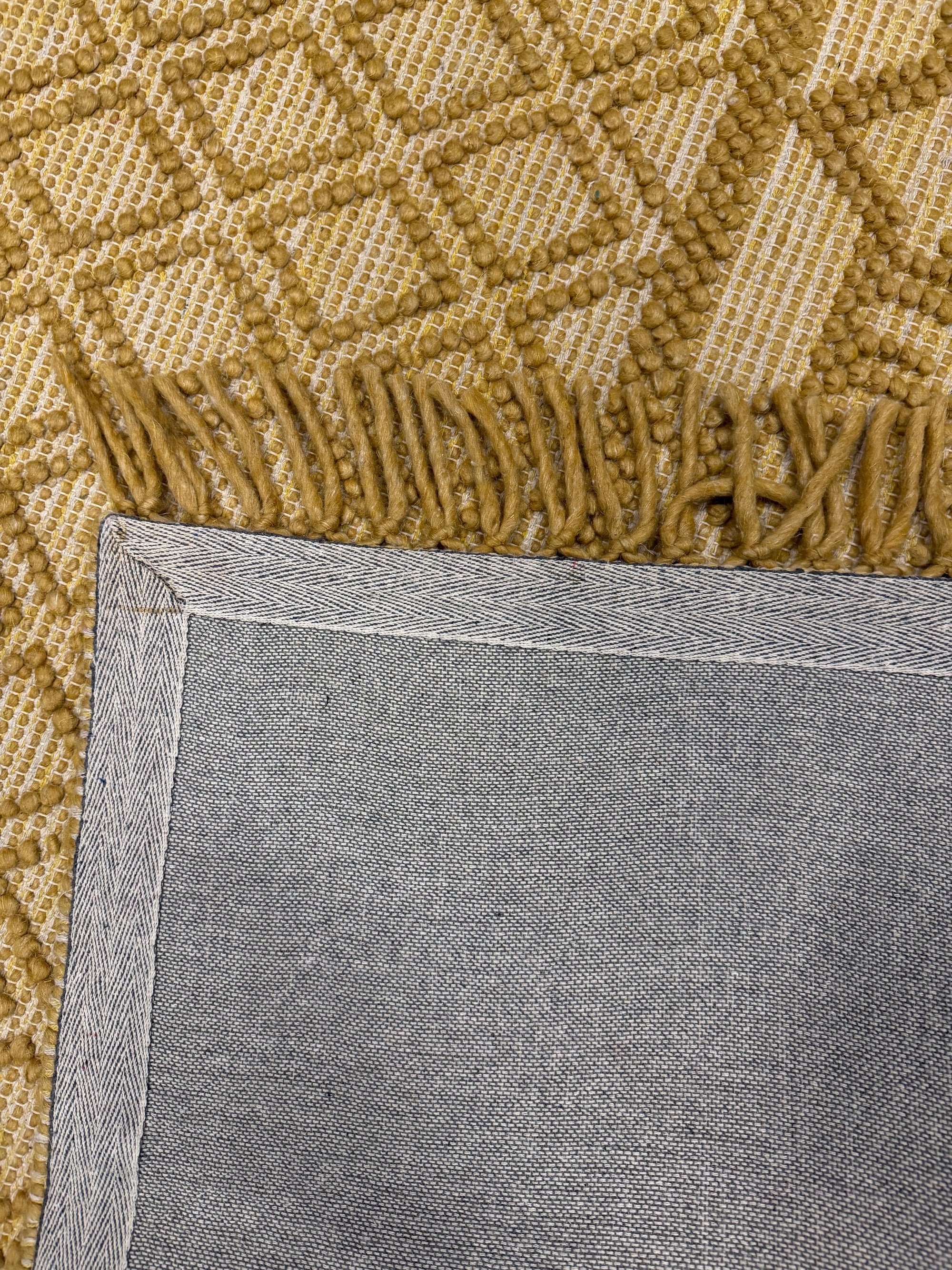 Tulum Natural Mustard Knotted Wool 160 x 230 cm Rug