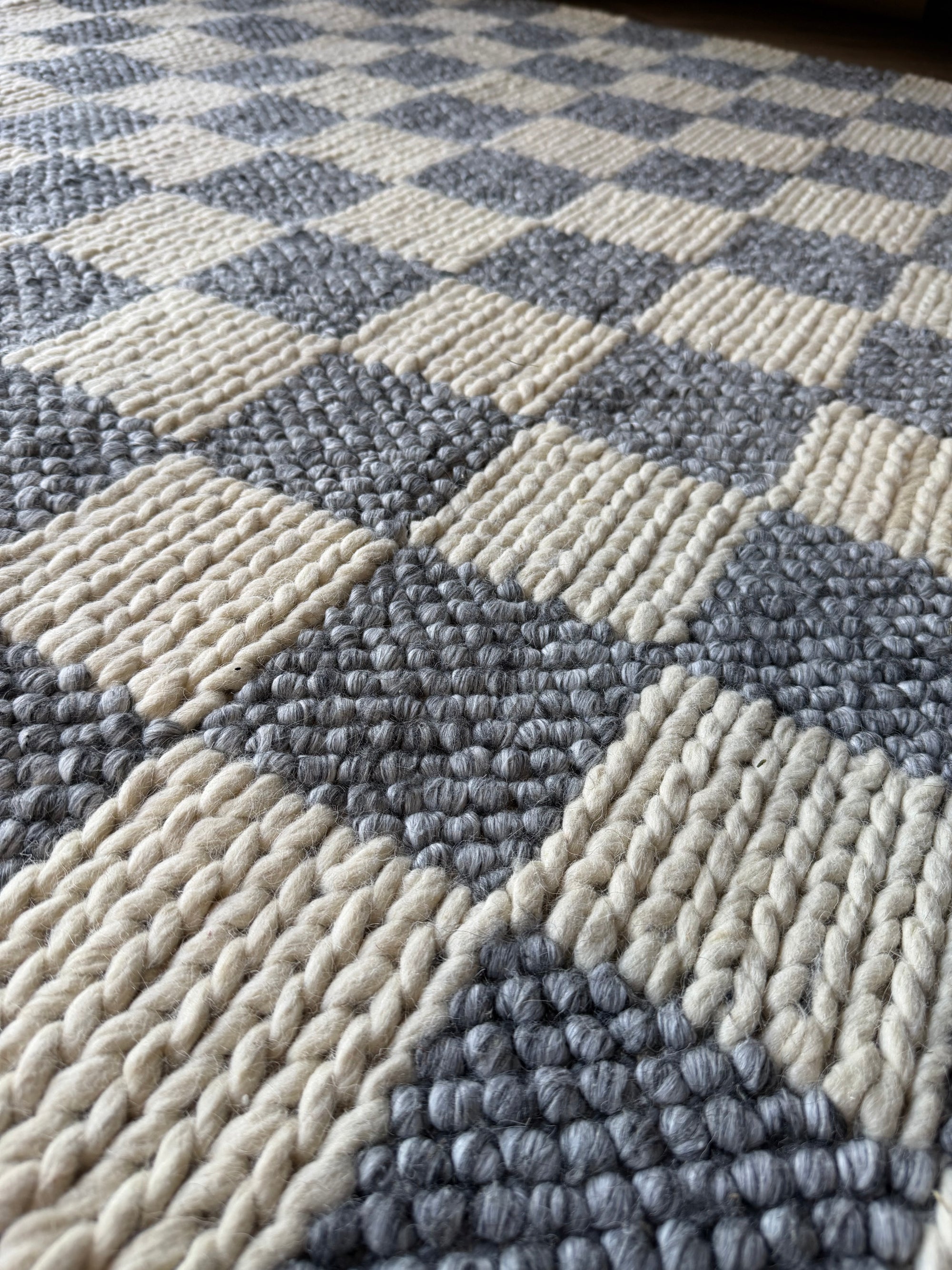 Hudson Checker Wool Blend Rug