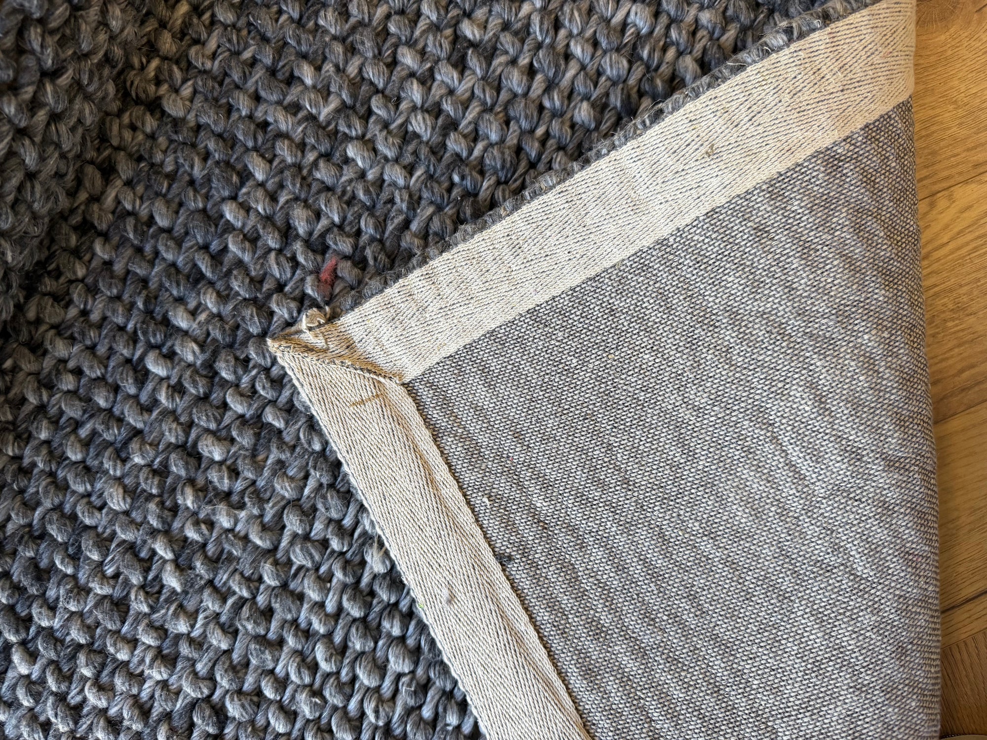 Hudson Chunky Wool Hall Runner – Charcoal 75x365