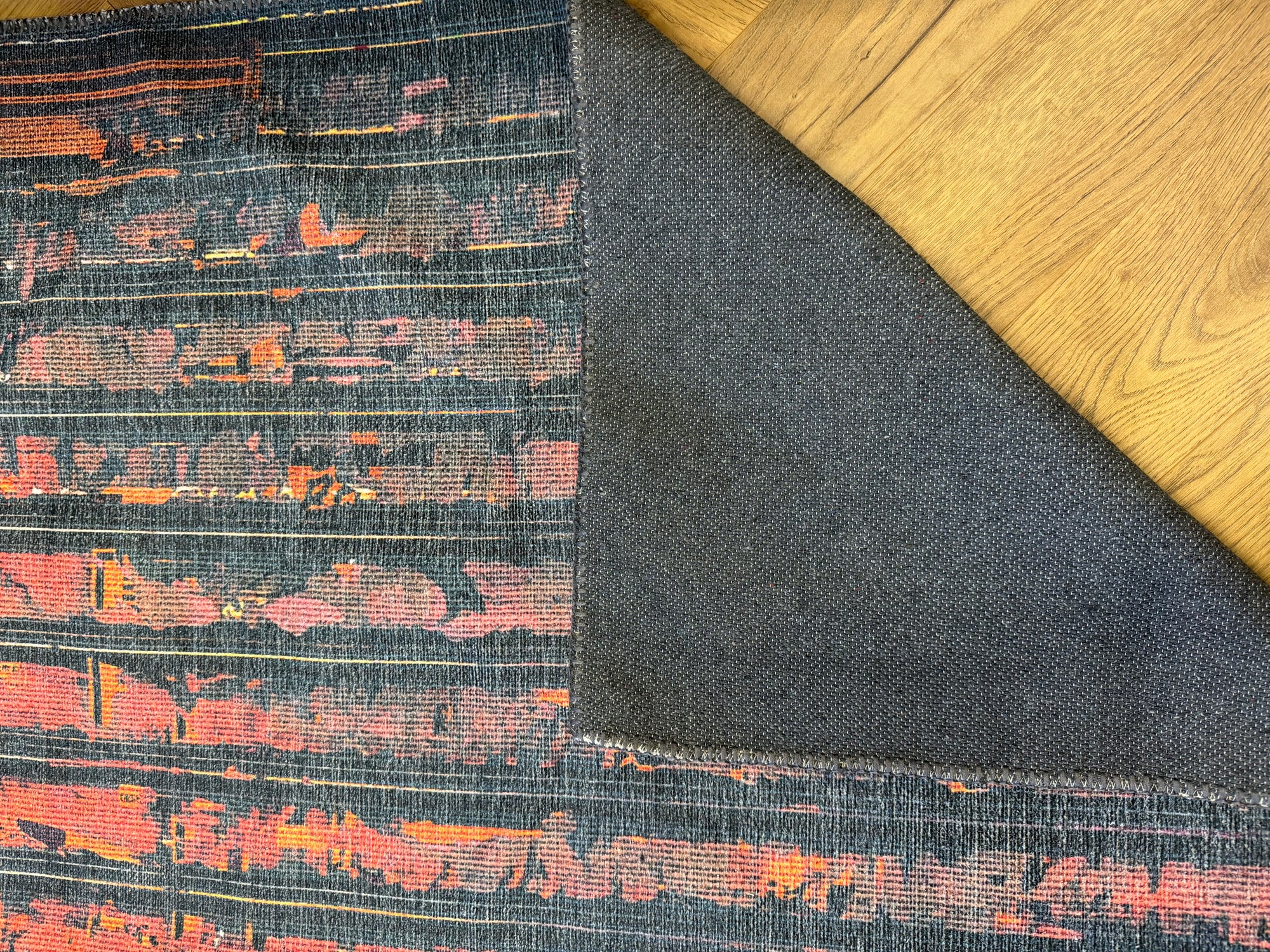 Cozy Machine Washable Abstract Sunset Rug 160×230cm