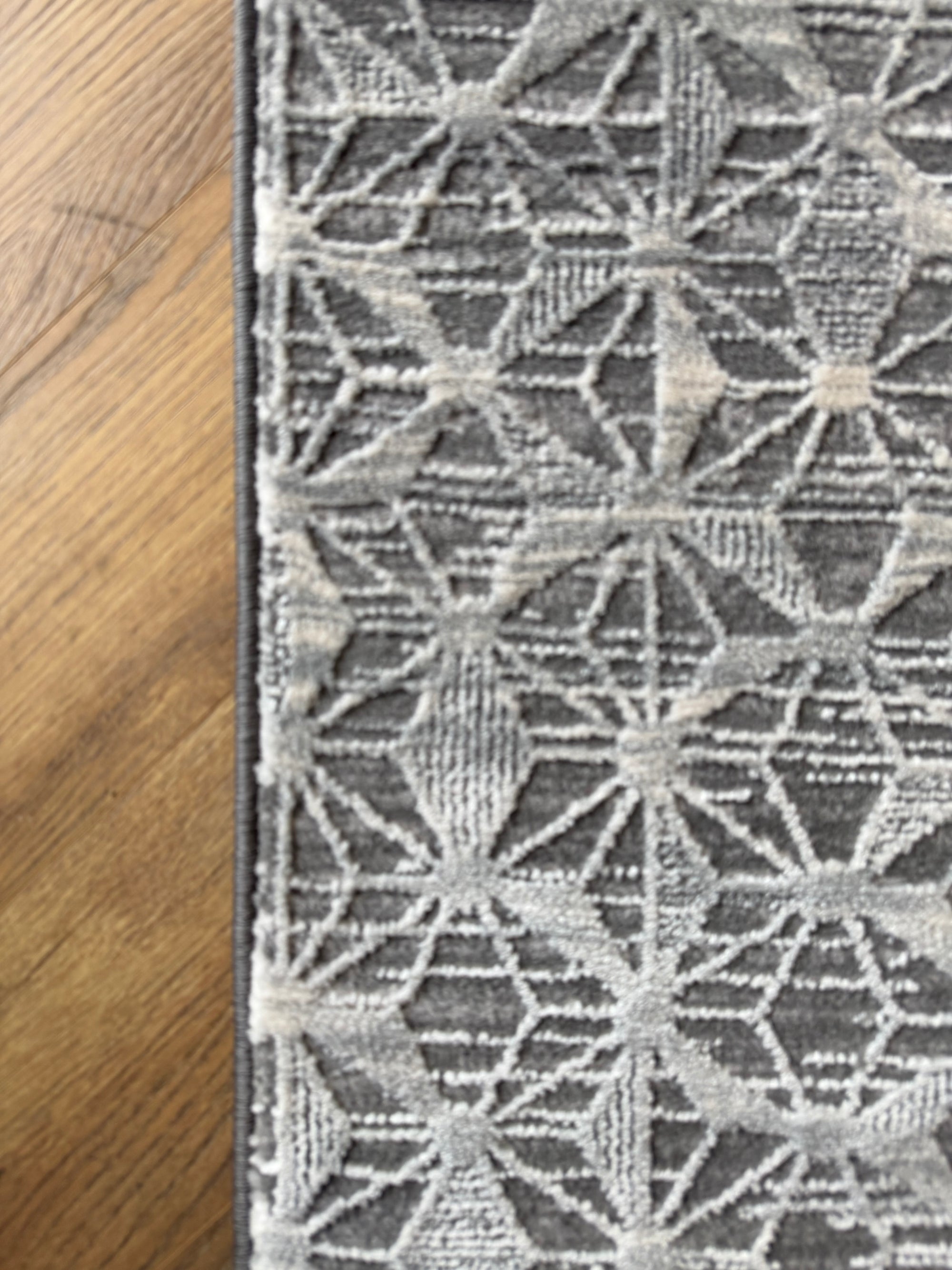 Deluxe Geometry Grey Runner 80cm Wide