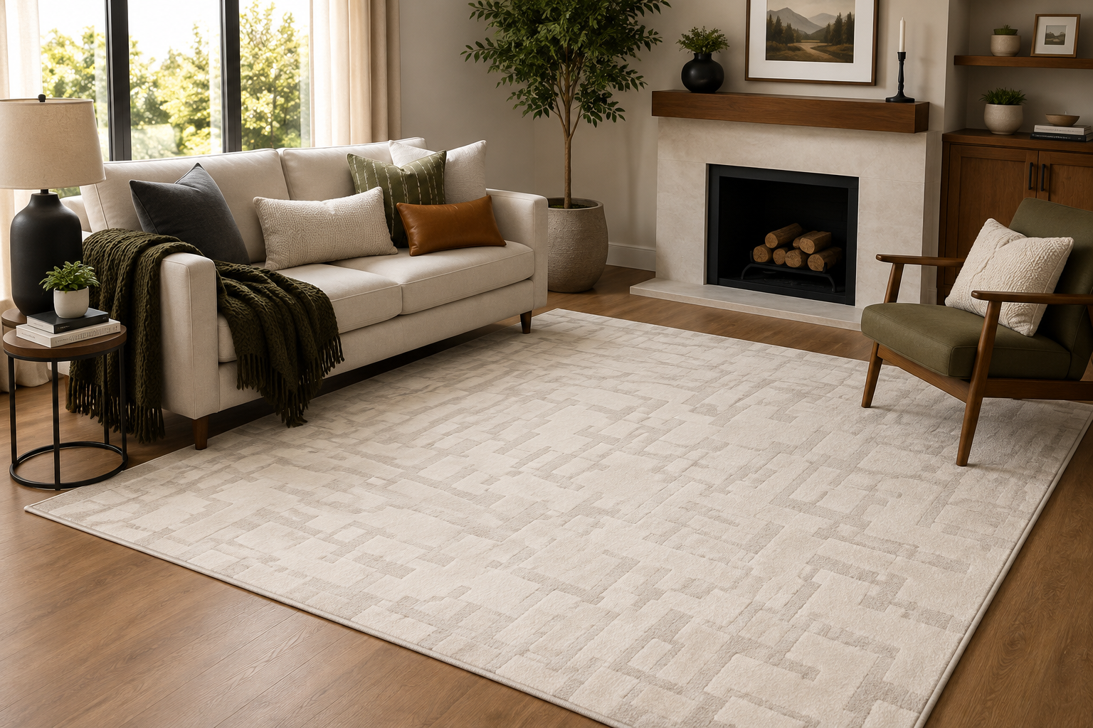Empire Ivory Maze Rug