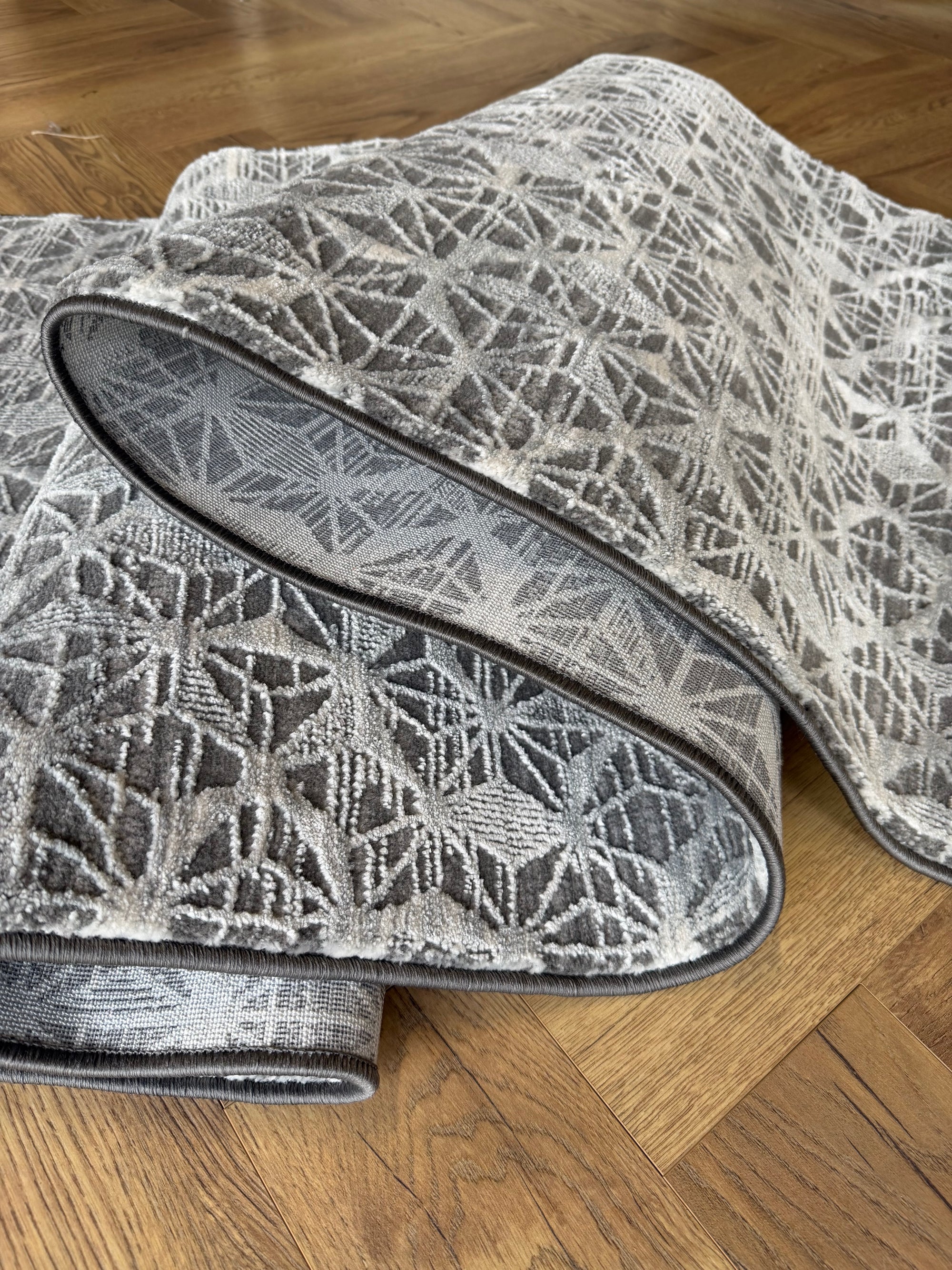 Deluxe Geometry Grey Runner 80cm Wide