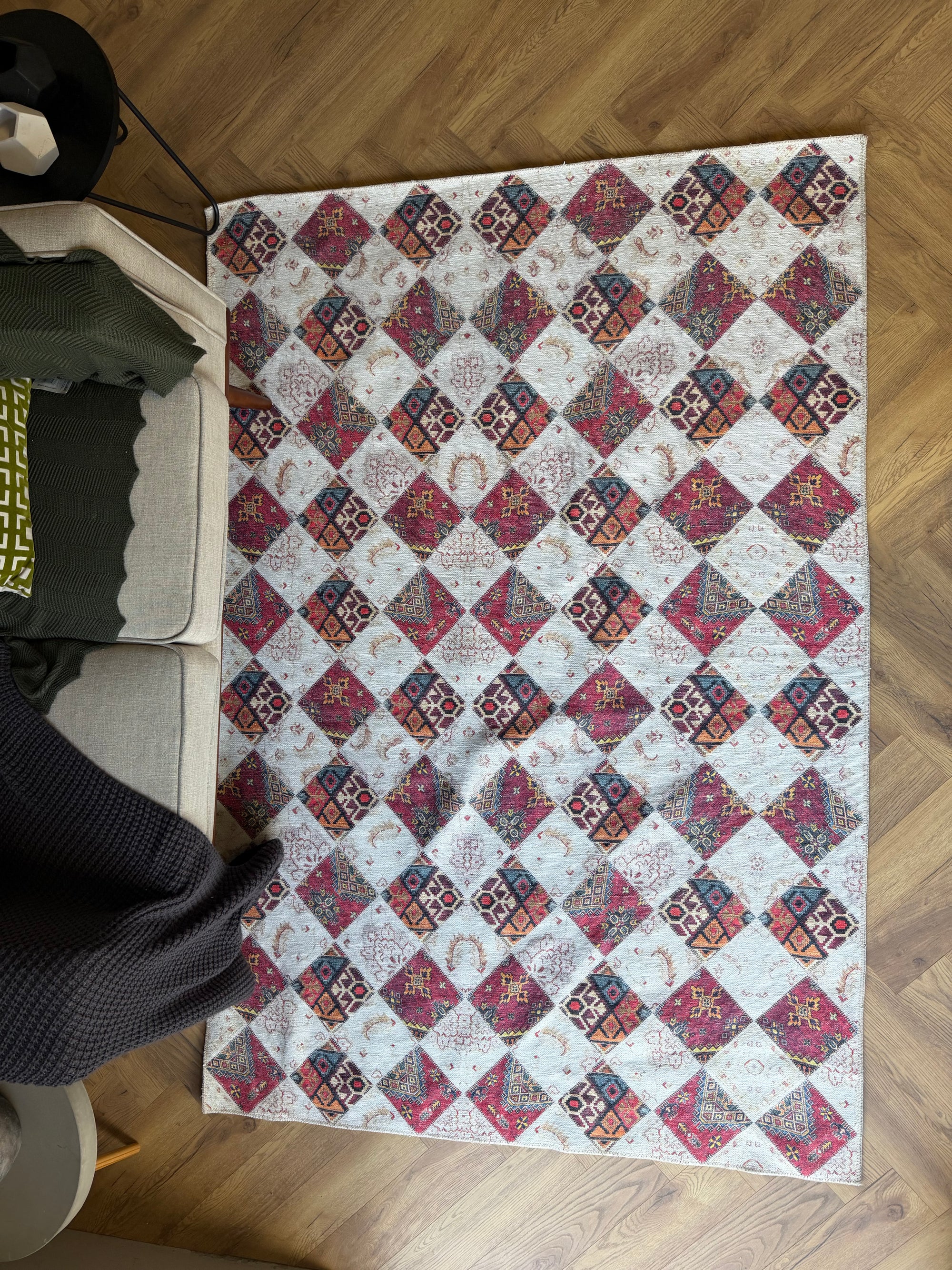 Cozy Nomad Patchwork Washable Rug
