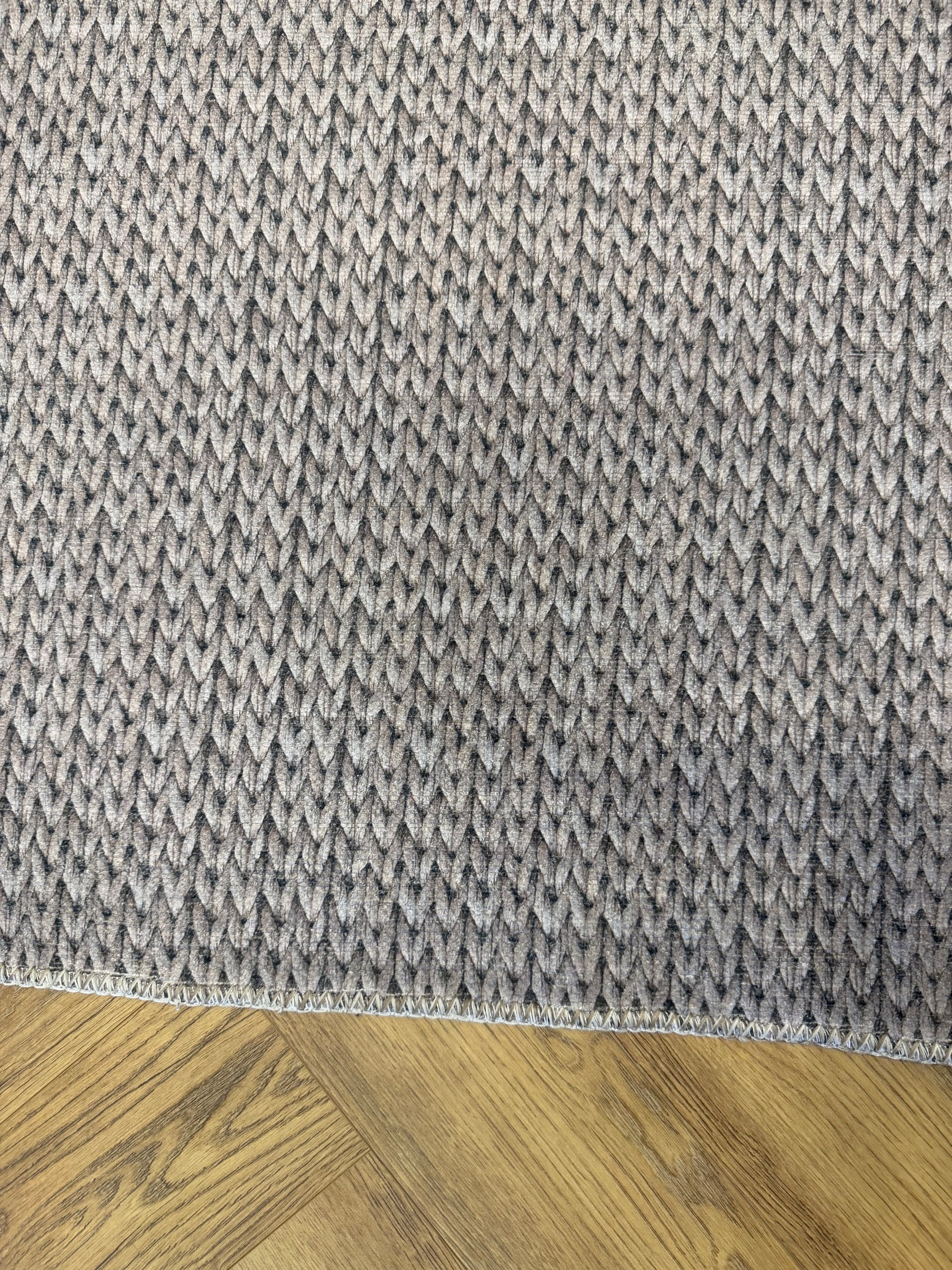 Cozy Machine Washable Grey Textured Rug 160 x 120cm