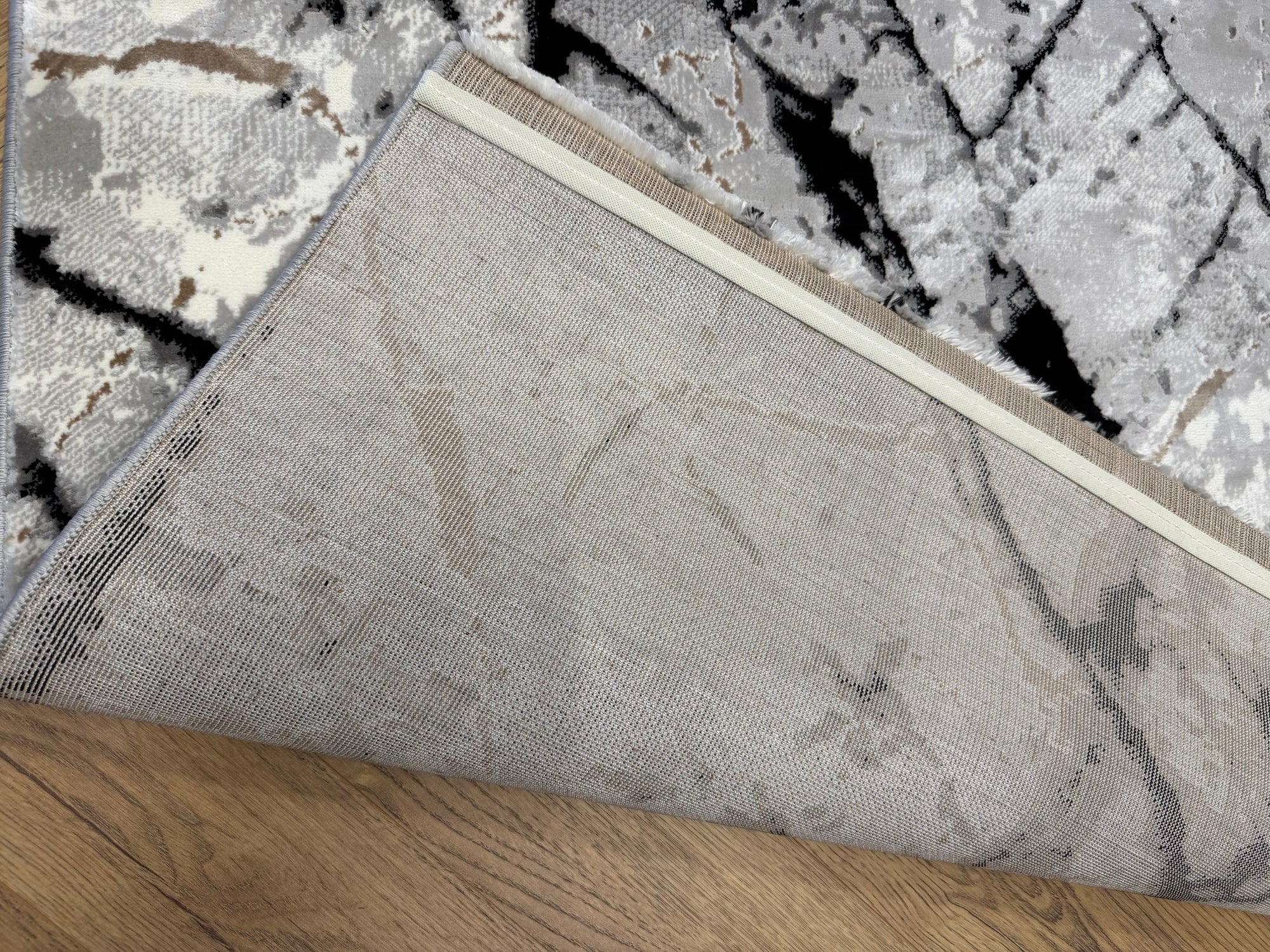 Betty Marble Abstract Grey & Black Rug