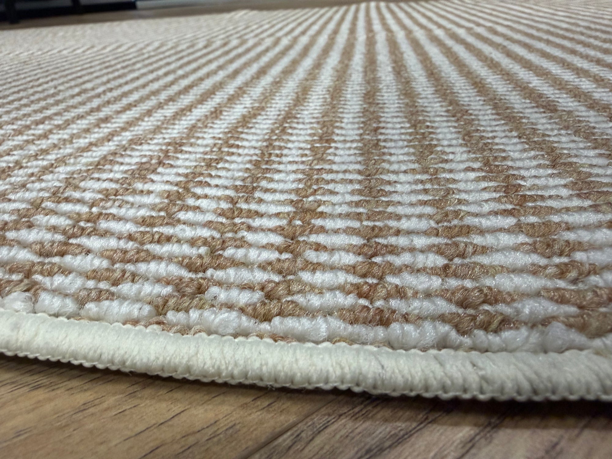 Vela Natural & Ivory Striped Hallway Runner