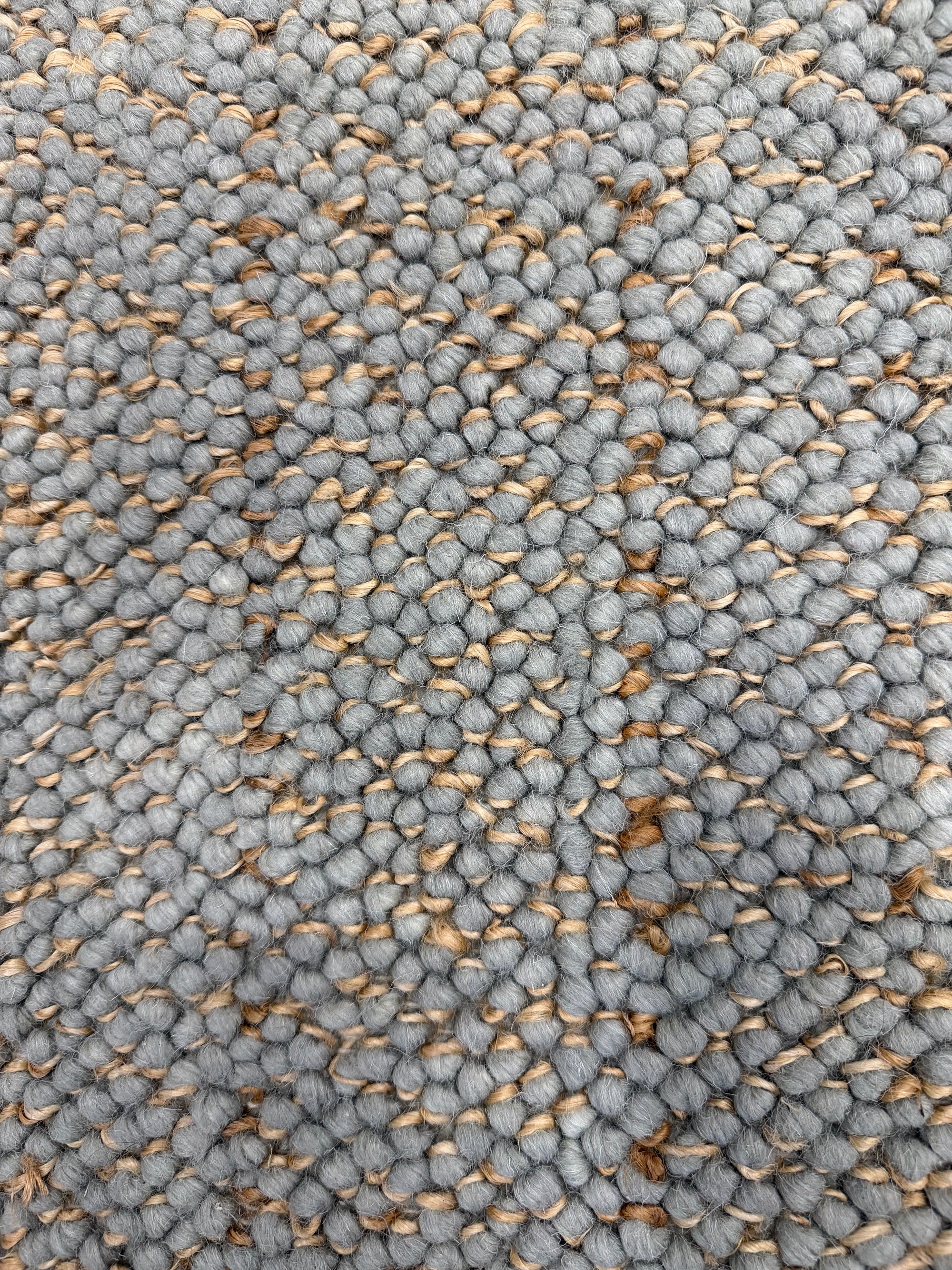 Evie Blue Handwoven Braided Wool Blend Rug