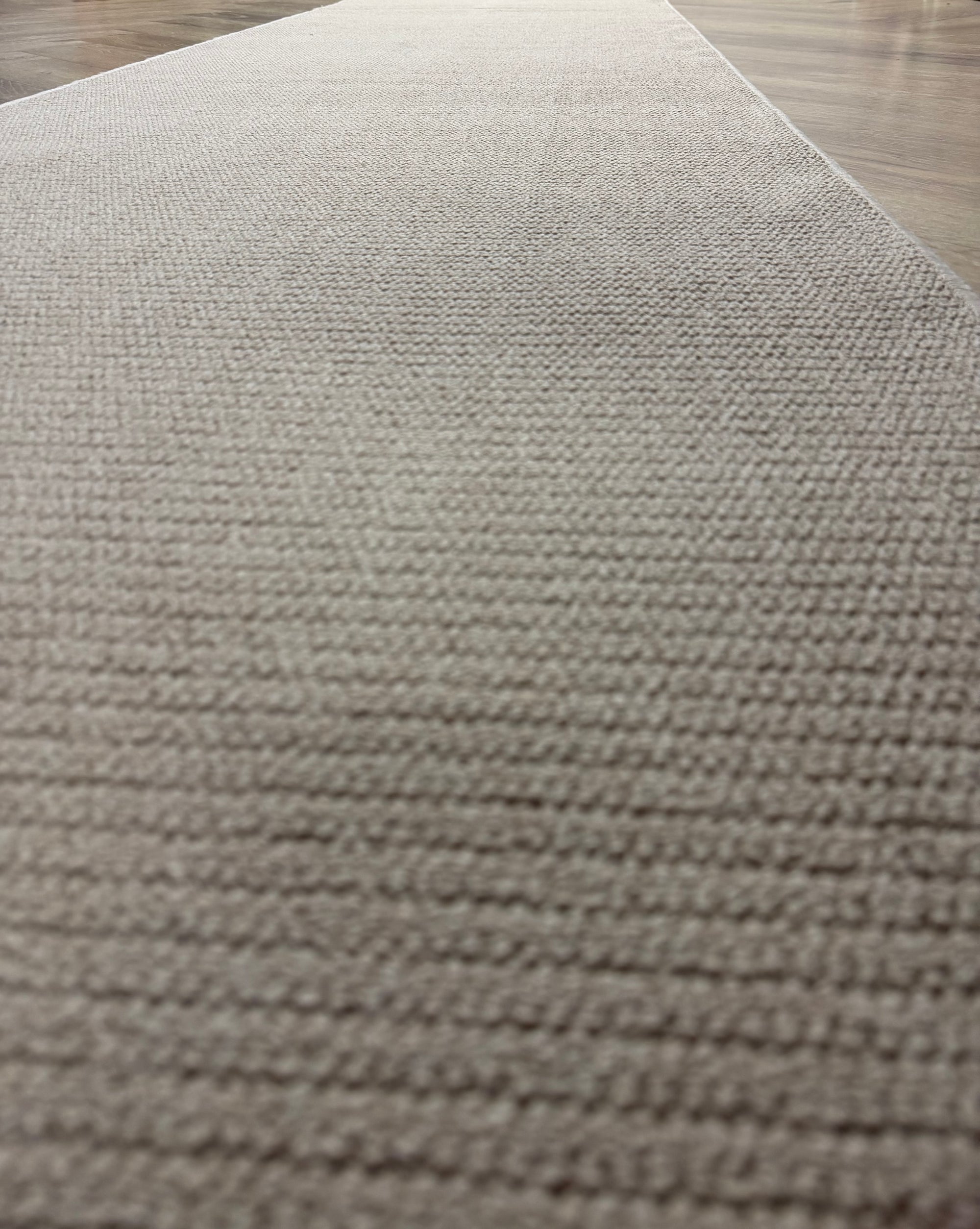 Callavi Beige Lines Flatweave Hallway Runner 100cm