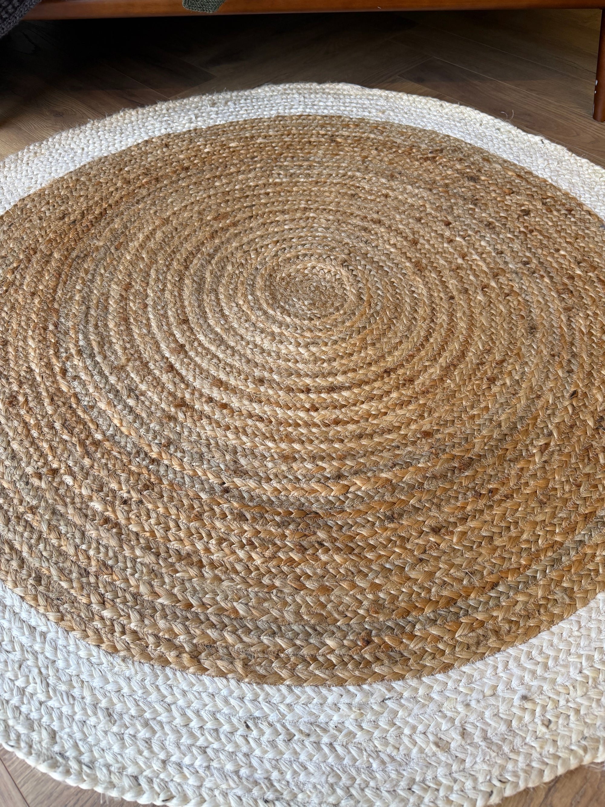 Jute White circle 130cm
