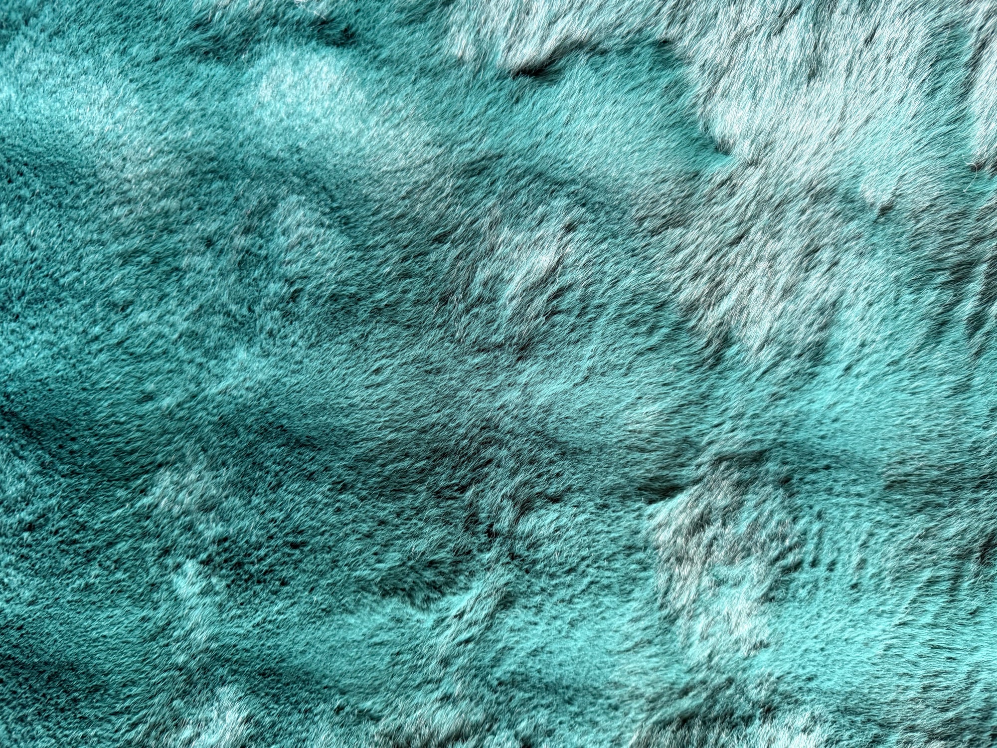 Faux Fur Pebble Emerald Shaggy Rug