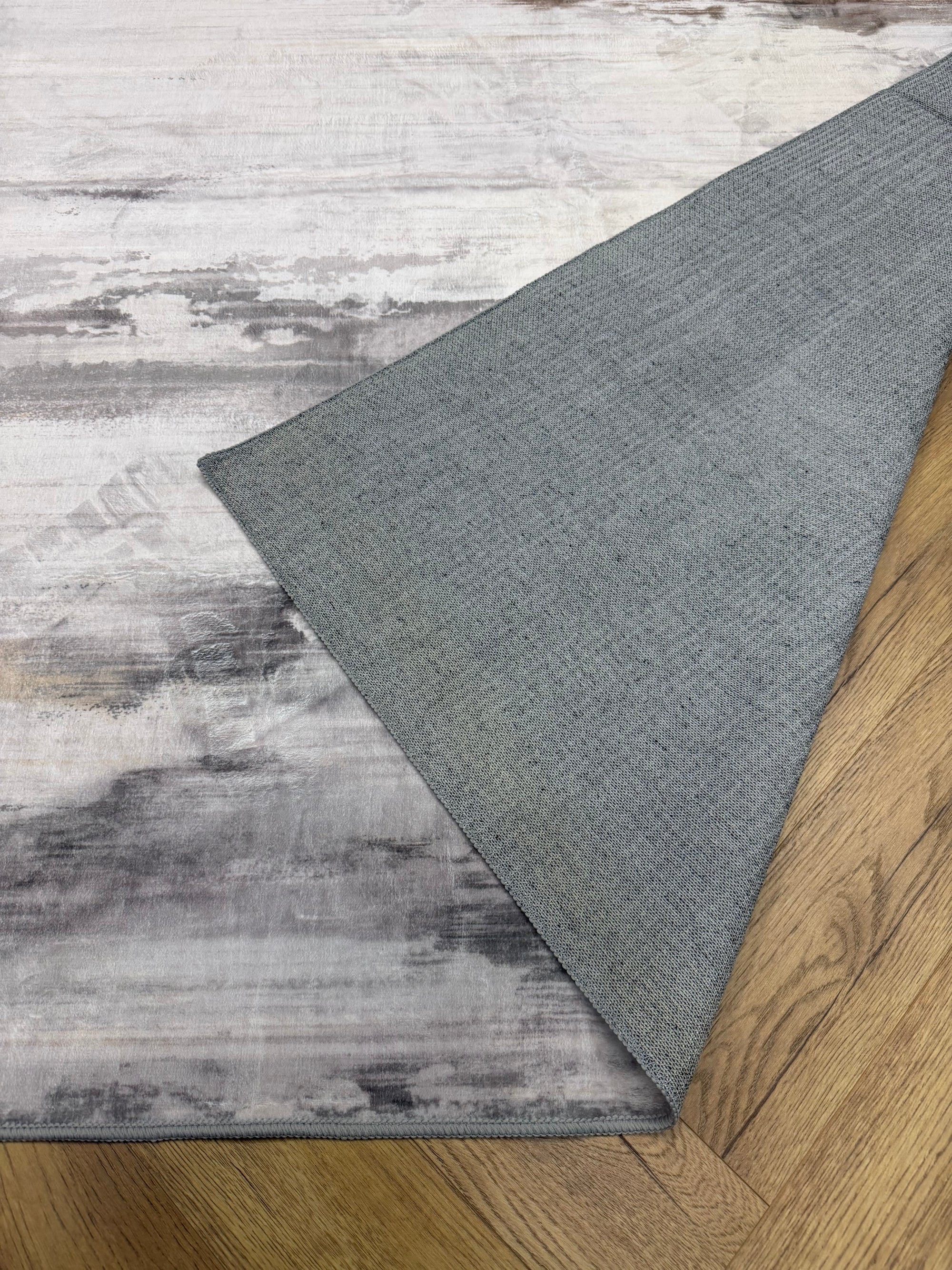 Vela Sandstone Abstract Machine Washable Rug