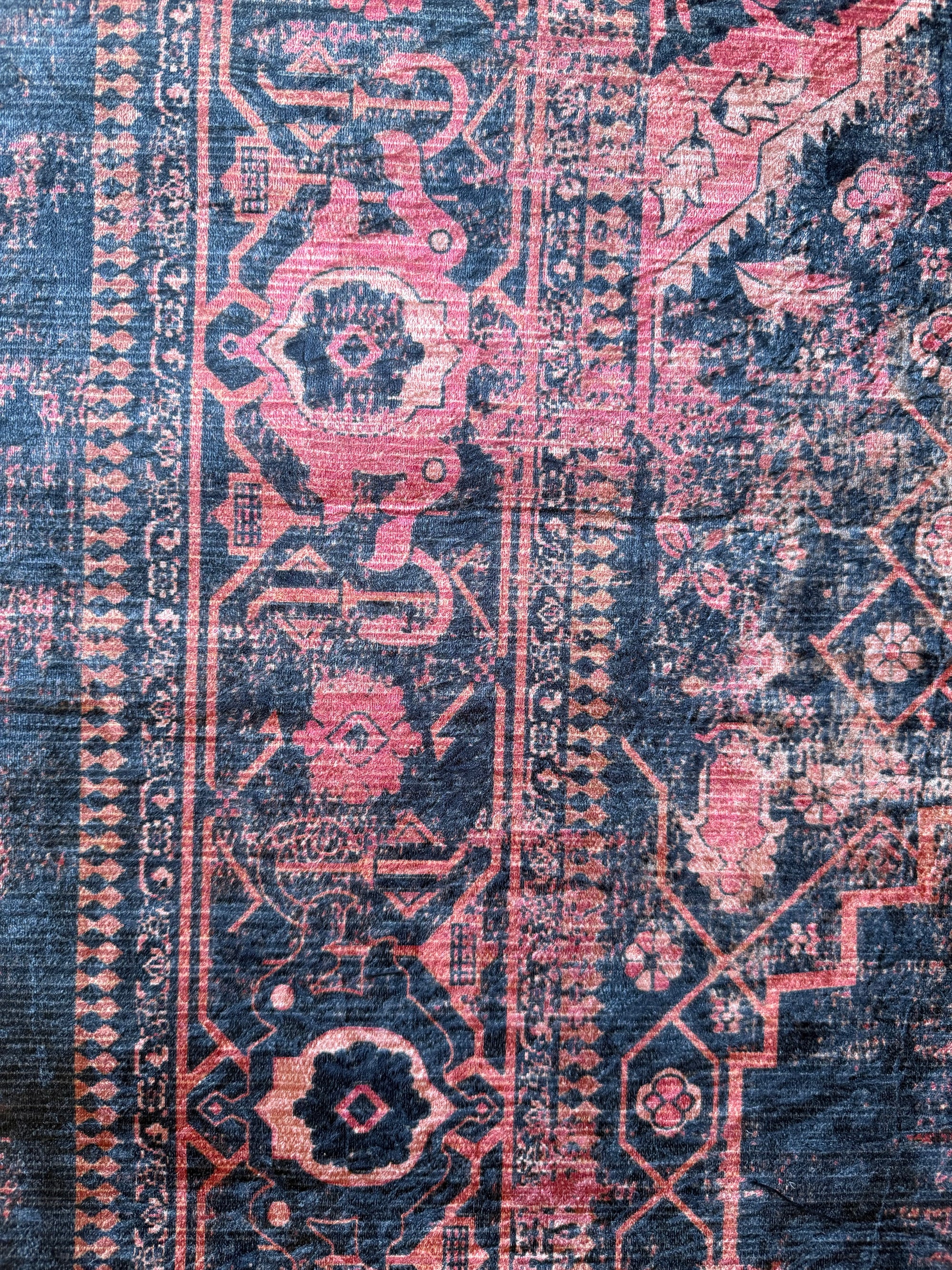 Flosker Machine Washable Vintage Crimson Rug 150x230