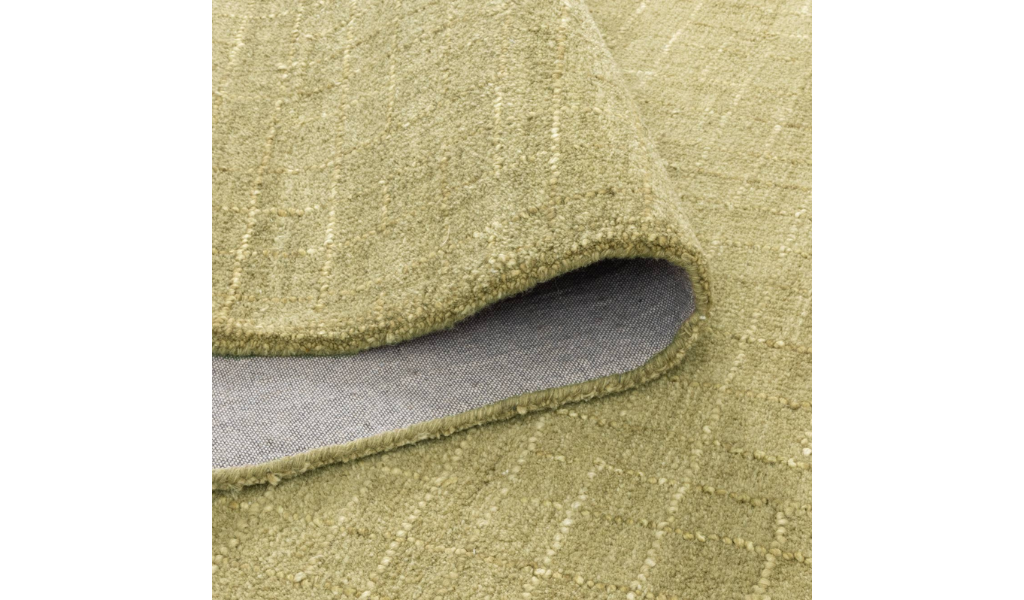 Abbie Green Checkered Woven Wool Rug