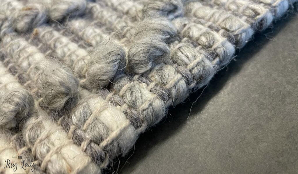Anika Silver Grey Diamond Trellis Wool Rug