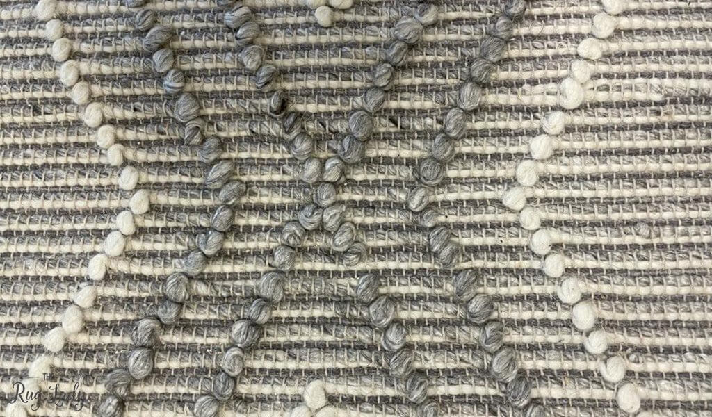 Anika Silver Grey Diamond Trellis Wool Rug