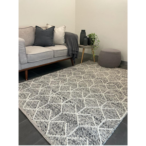 Essence Arabesque Grey Wool Rug