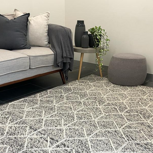 Essence Arabesque Grey Wool Rug