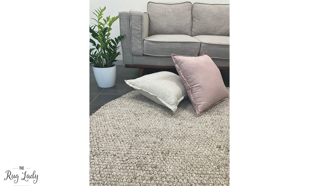 Avani Beige Loop Round Rug