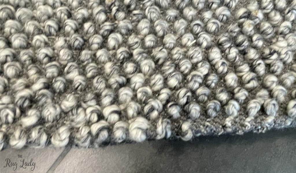 Avani Dark Grey Stone Loop Round Rug