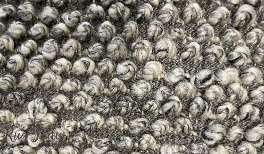 Avani Dark Grey Stone Loop Rug